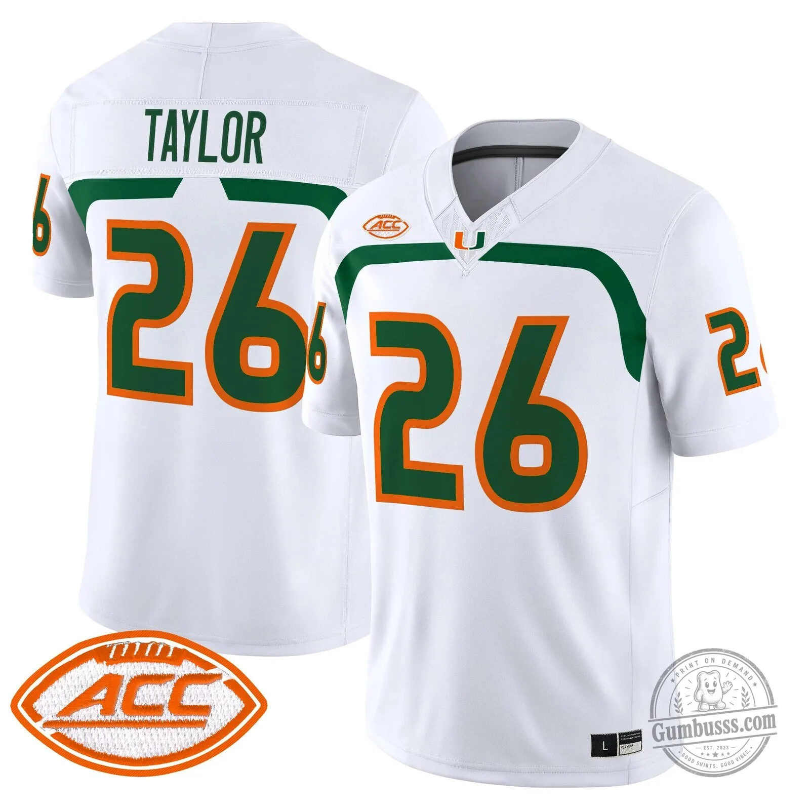 Miami Hurricanes 2009 Throwback Football Jersey 1 Miami Hurricanes 2009 Throwback Football Jersey