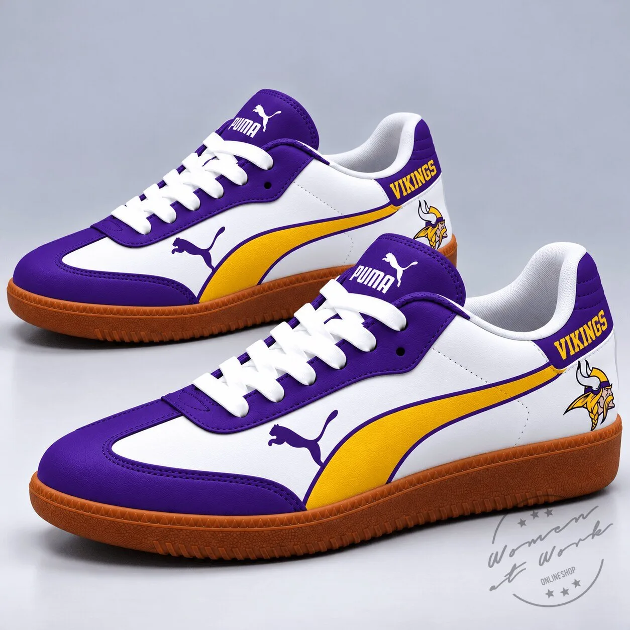 Minnesota Vikings NFL Football Team Puma Sneakers Athletic Shoes