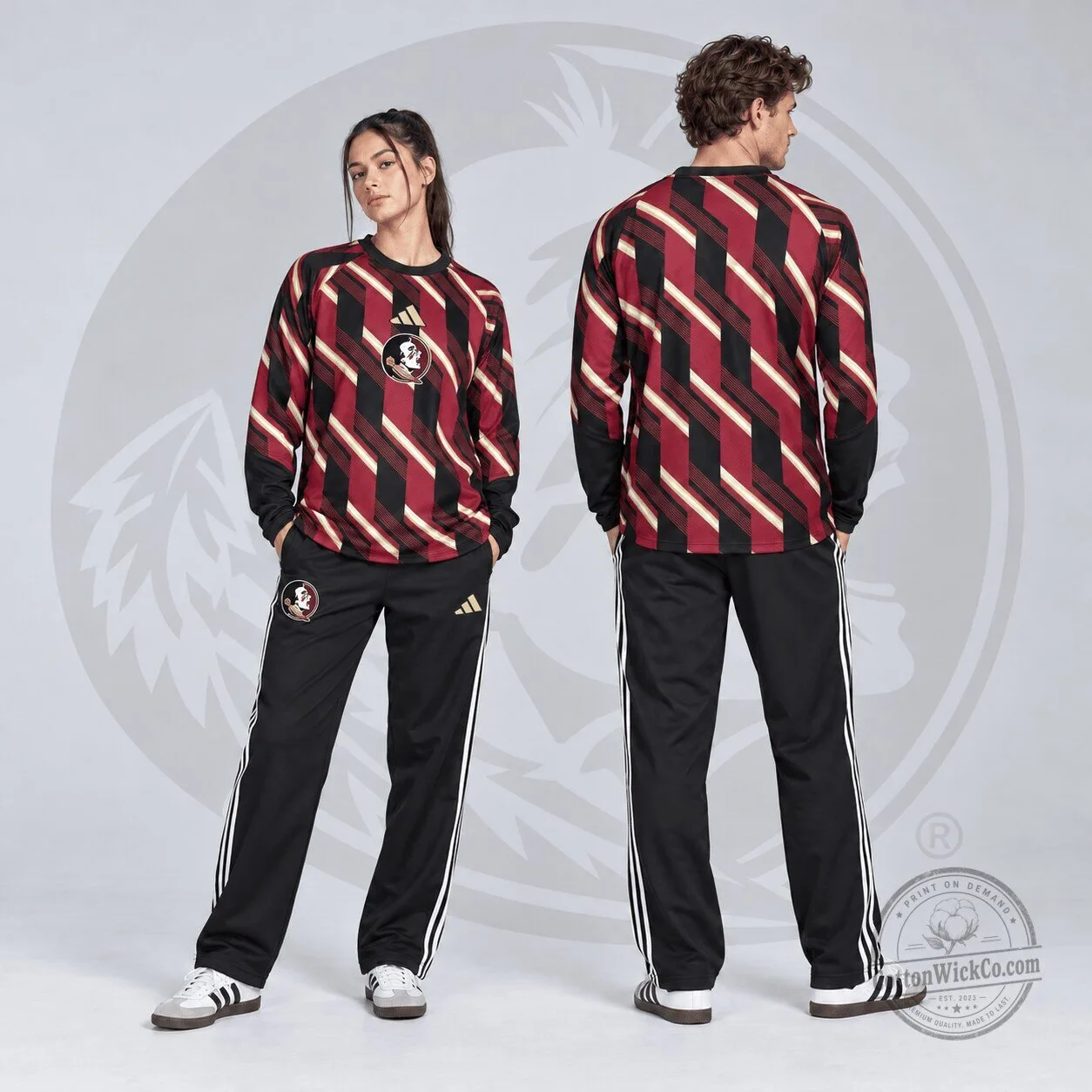 Florida State Seminoles Diagonal Stripe Long Sleeve Shirt