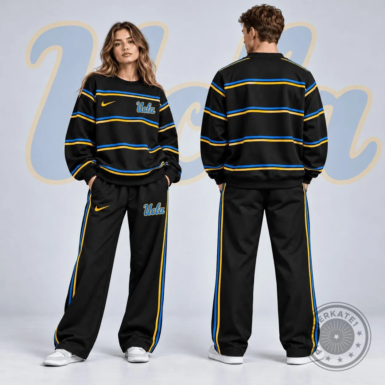 UCLA Bruins Horizontal Stripe Crewneck Sweatshirt