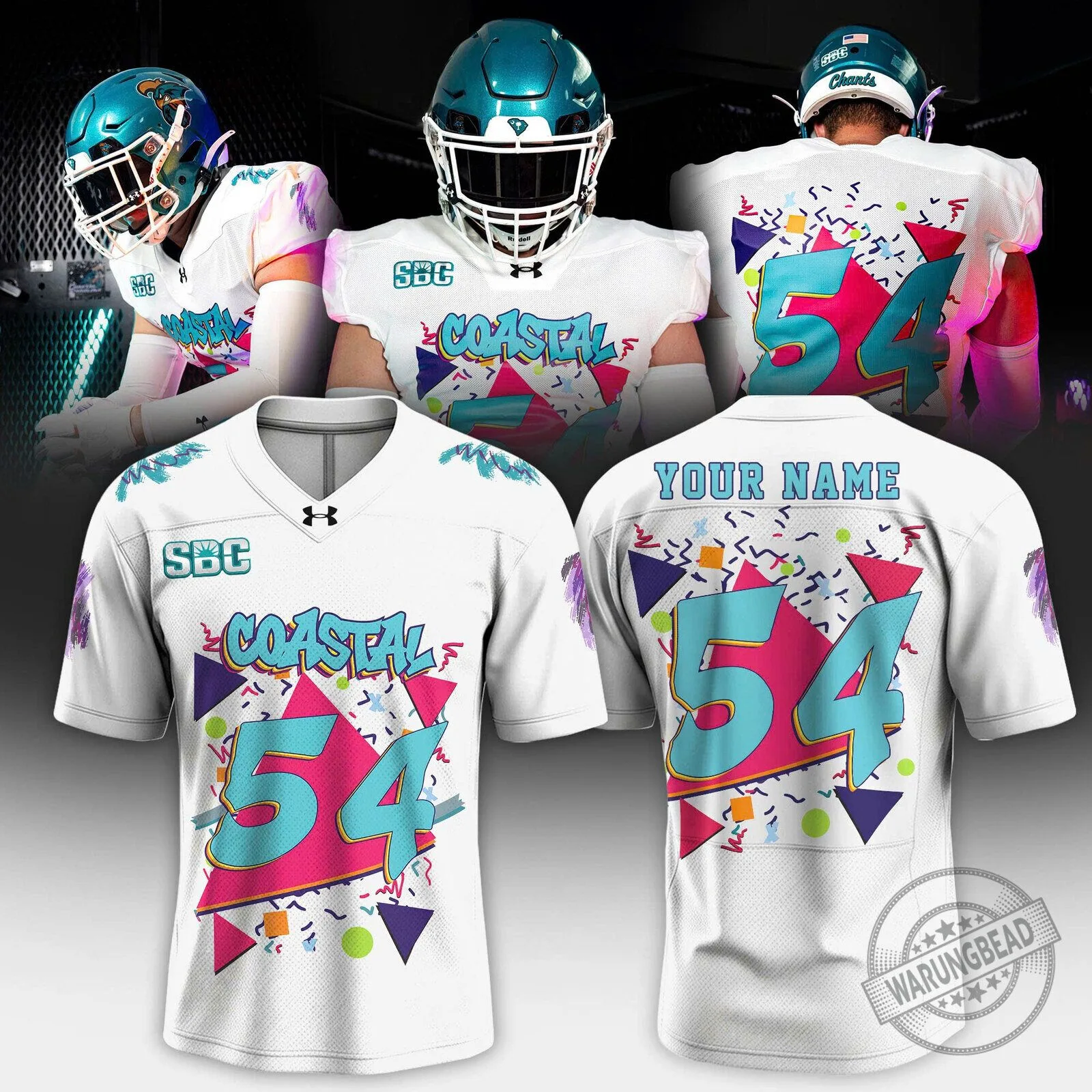 Coastal Carolina Chanticleers NCAA Football Jersey Custom Name Number 1 Coastal Carolina Chanticleers NCAA Football Jersey Custom Name Number