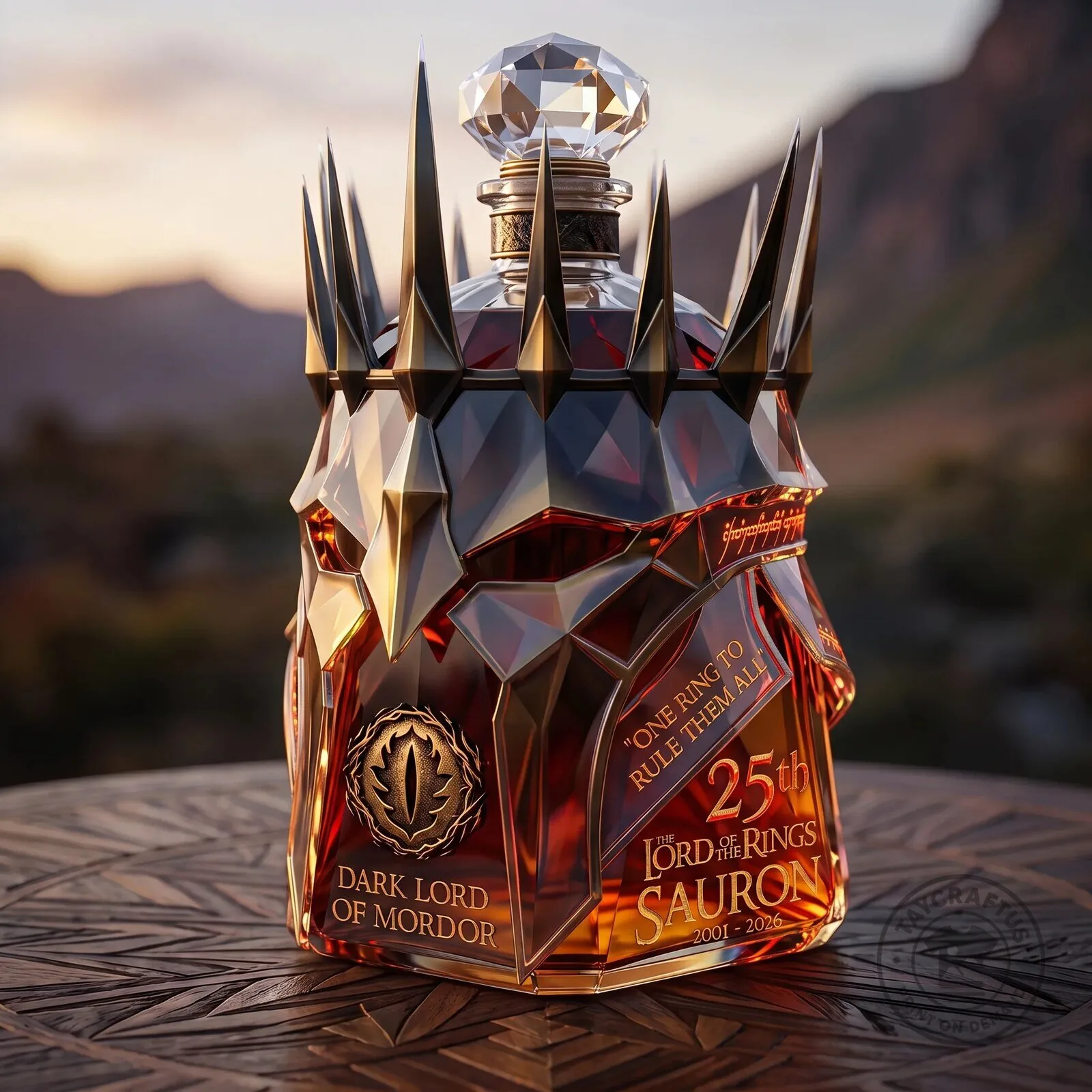 Sauron Dark Lord of Mordor "One Ring To Rule Them All" Lord of the Rings Decanter 1 Sauron Dark Lord of Mordor "One Ring To Rule Them All" Lord of the Rings Decanter