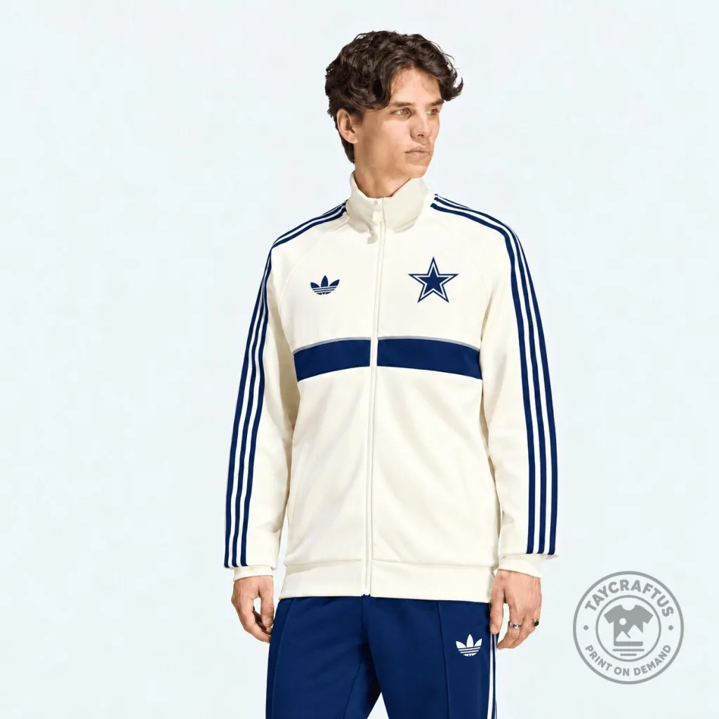 Dallas Cowboys Adidas Classic Team Spirit Stand Collar Track Jacket Dallas Cowboys Adidas Classic Team Spirit Stand Collar Track Jacket