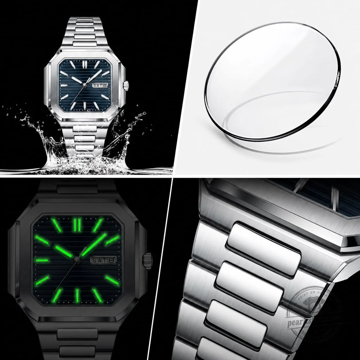 Porsche Custom Name Elegant Square Design Stainless Steel Watch for Men 13 Porsche Custom Name Elegant Square Design Stainless Steel Watch for Men