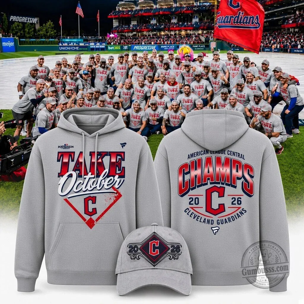 Cleveland Guardians American League Central Champions 2026 Hoodie 1 Cleveland Guardians American League Central Champions 2026 Hoodie