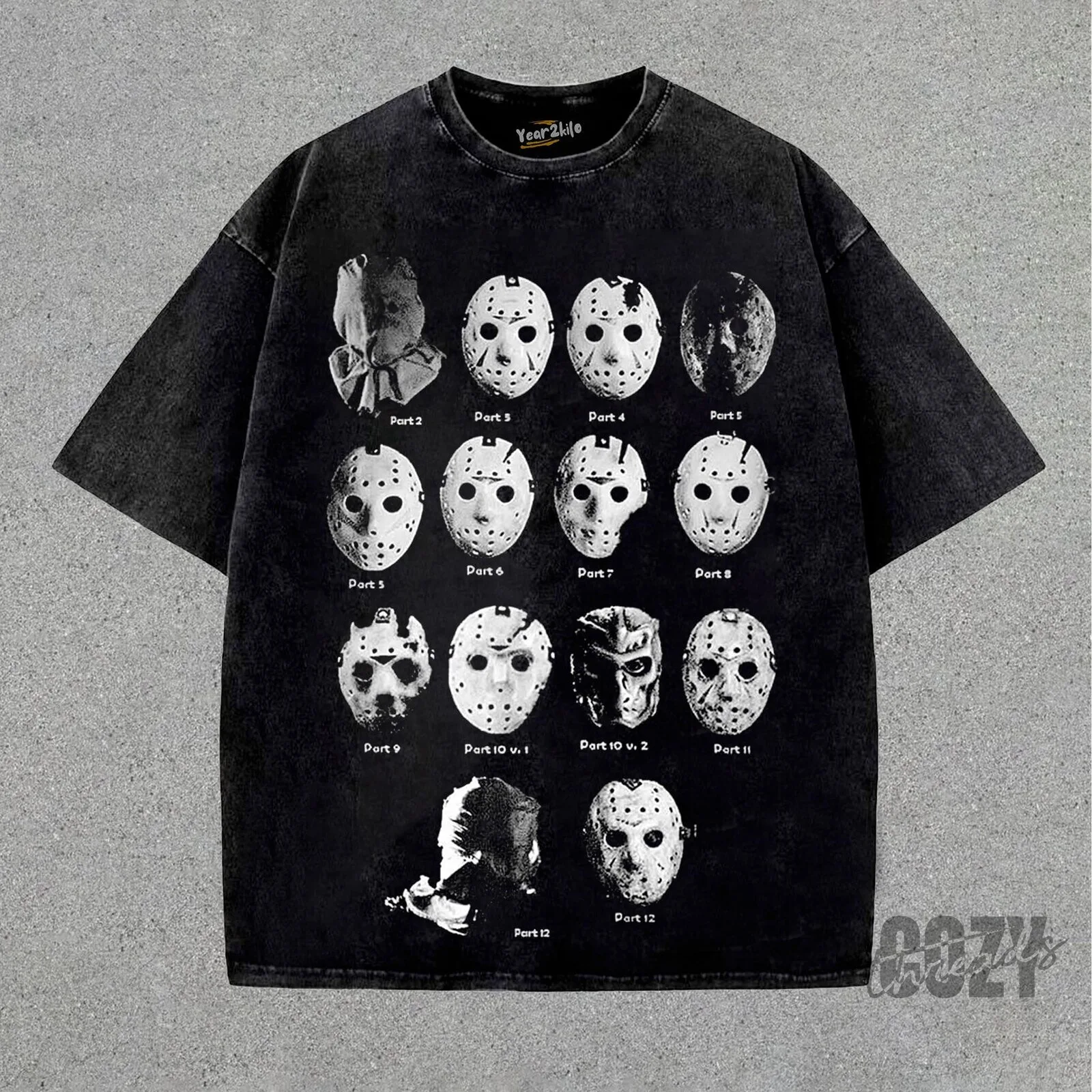 Friday the 13th Jason Voorhees Horror Movie Mask Collection T-Shirt