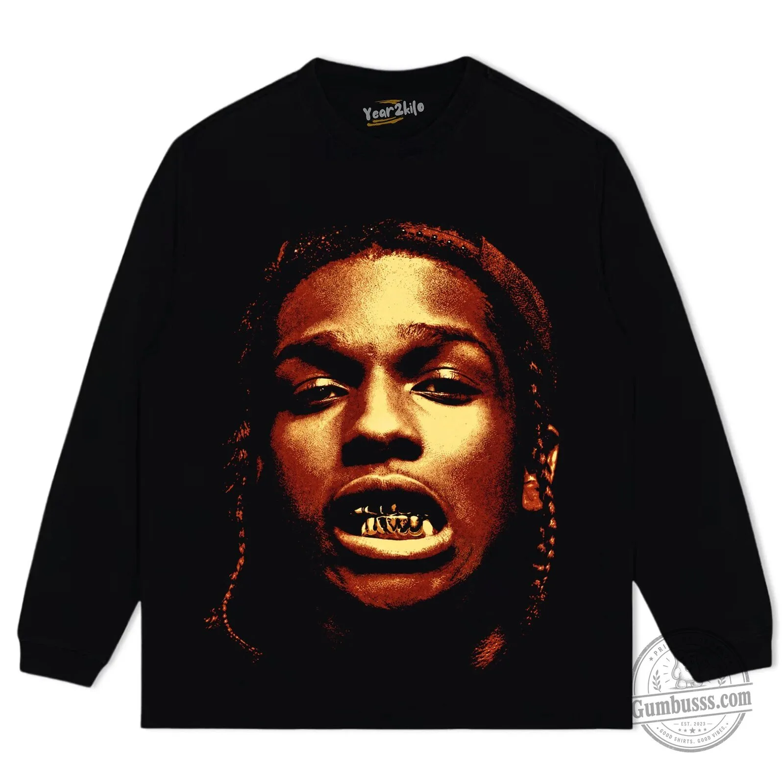 ASAP Rocky Portrait Graphic Print Black Washed Oversized T-Shirt 13 ASAP Rocky Portrait Graphic Print Black Washed Oversized T-Shirt
