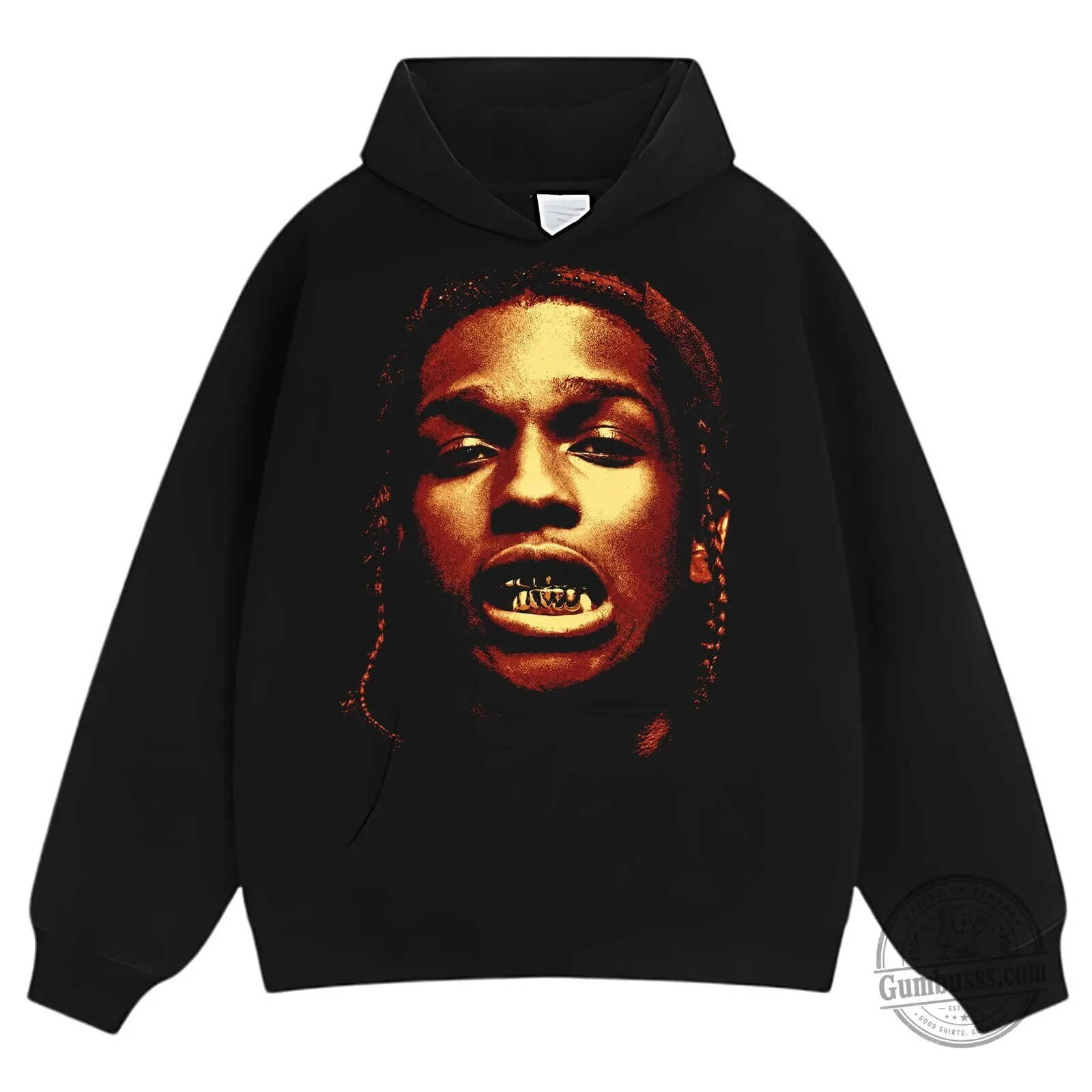 ASAP Rocky Portrait Graphic Print Black Washed Oversized T-Shirt 15 ASAP Rocky Portrait Graphic Print Black Washed Oversized T-Shirt