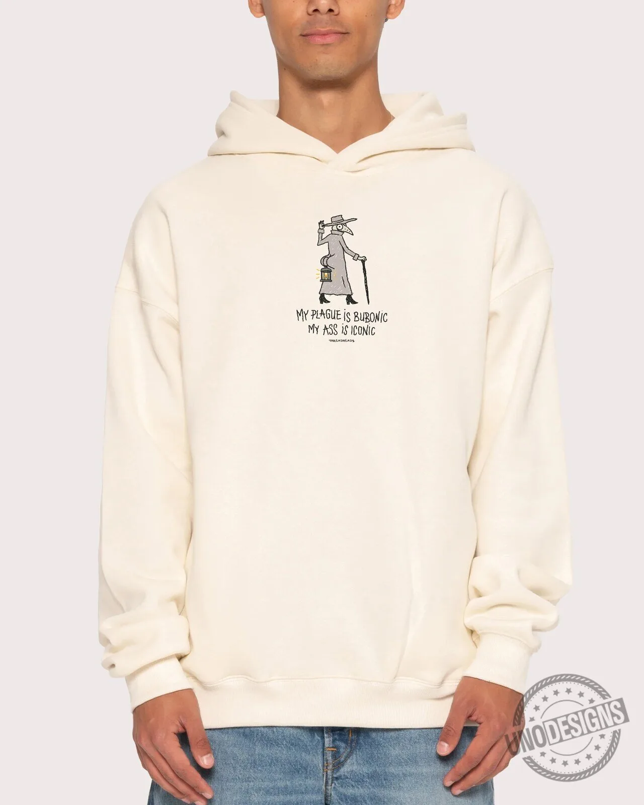 My Plague Is Bubonic My Ass Is Iconic Funny Plague Doctor Hoodie