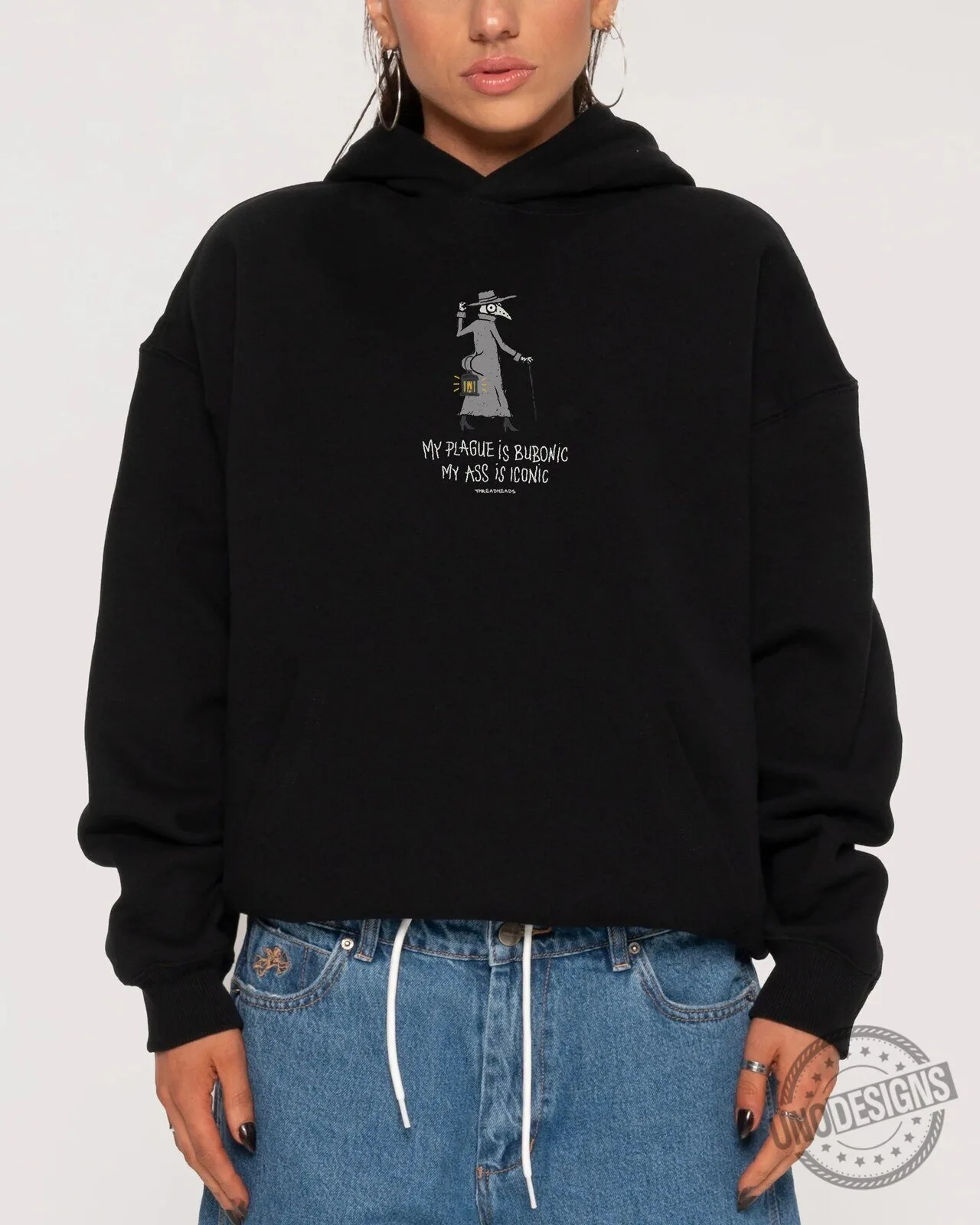 My Plague Is Bubonic My Ass Is Iconic Funny Plague Doctor Hoodie 6 My Plague Is Bubonic My Ass Is Iconic Funny Plague Doctor Hoodie