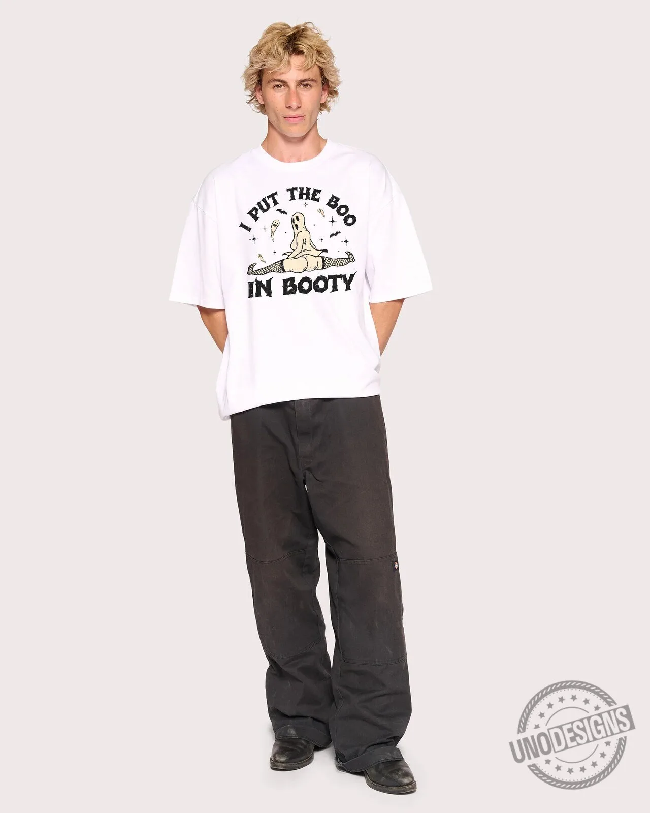 I Put The Boo In Booty Funny Halloween Ghost Oversized T-Shirt 11 I Put The Boo In Booty Funny Halloween Ghost Oversized T-Shirt