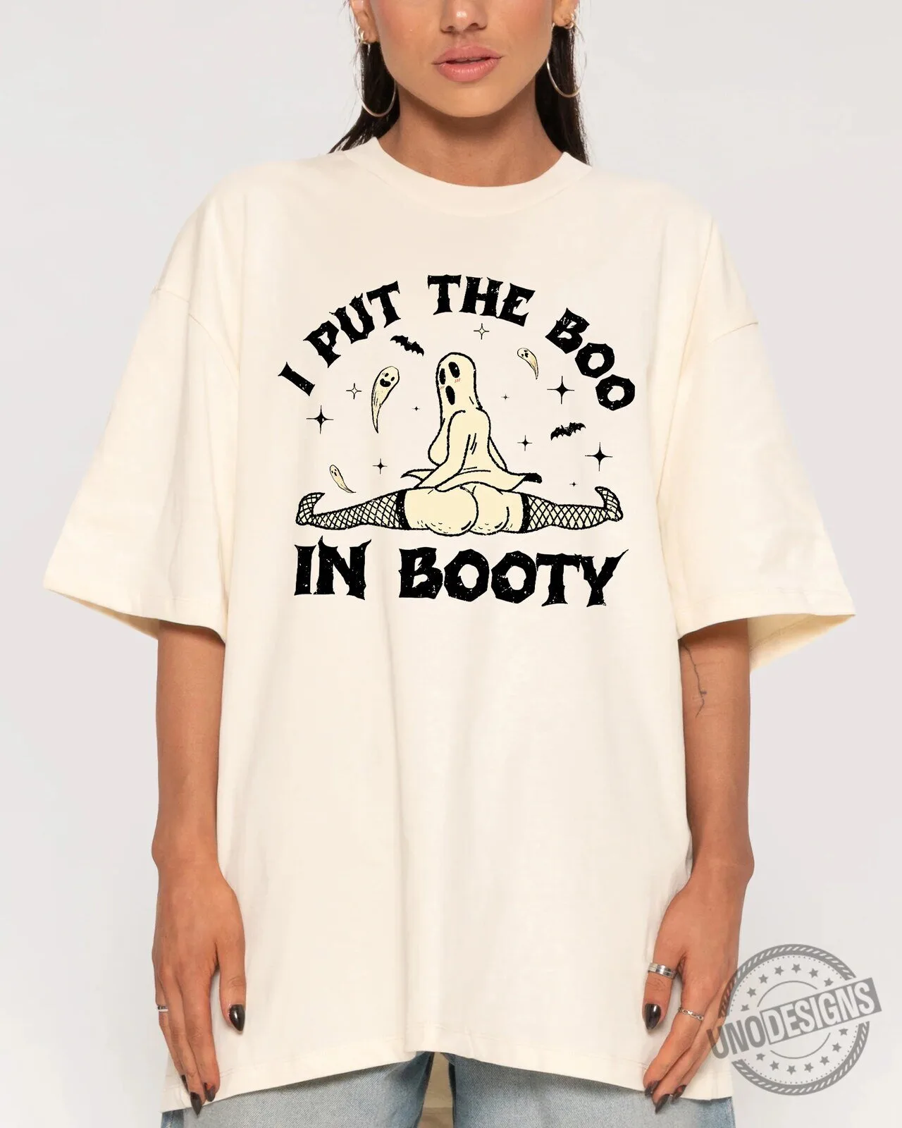 I Put The Boo In Booty Funny Halloween Ghost Oversized T-Shirt 16 I Put The Boo In Booty Funny Halloween Ghost Oversized T-Shirt