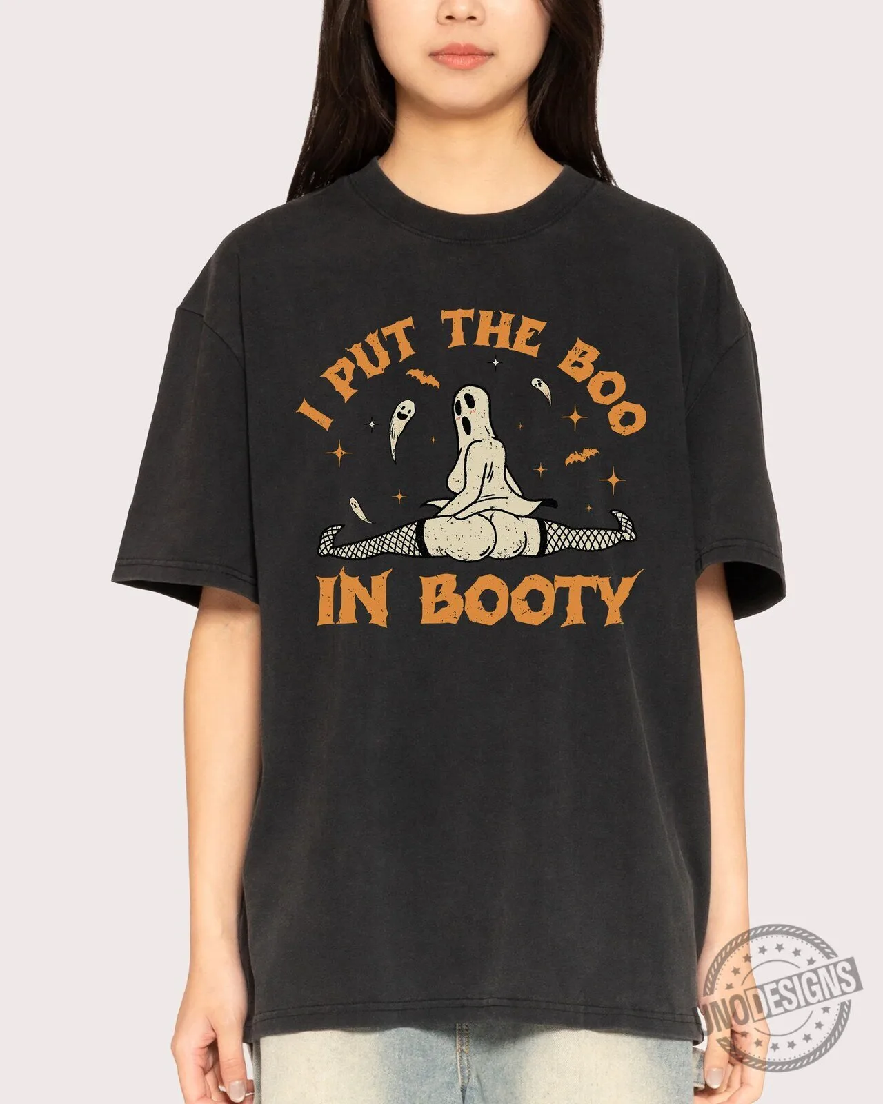 I Put The Boo In Booty Funny Halloween Ghost Oversized T-Shirt 18 I Put The Boo In Booty Funny Halloween Ghost Oversized T-Shirt