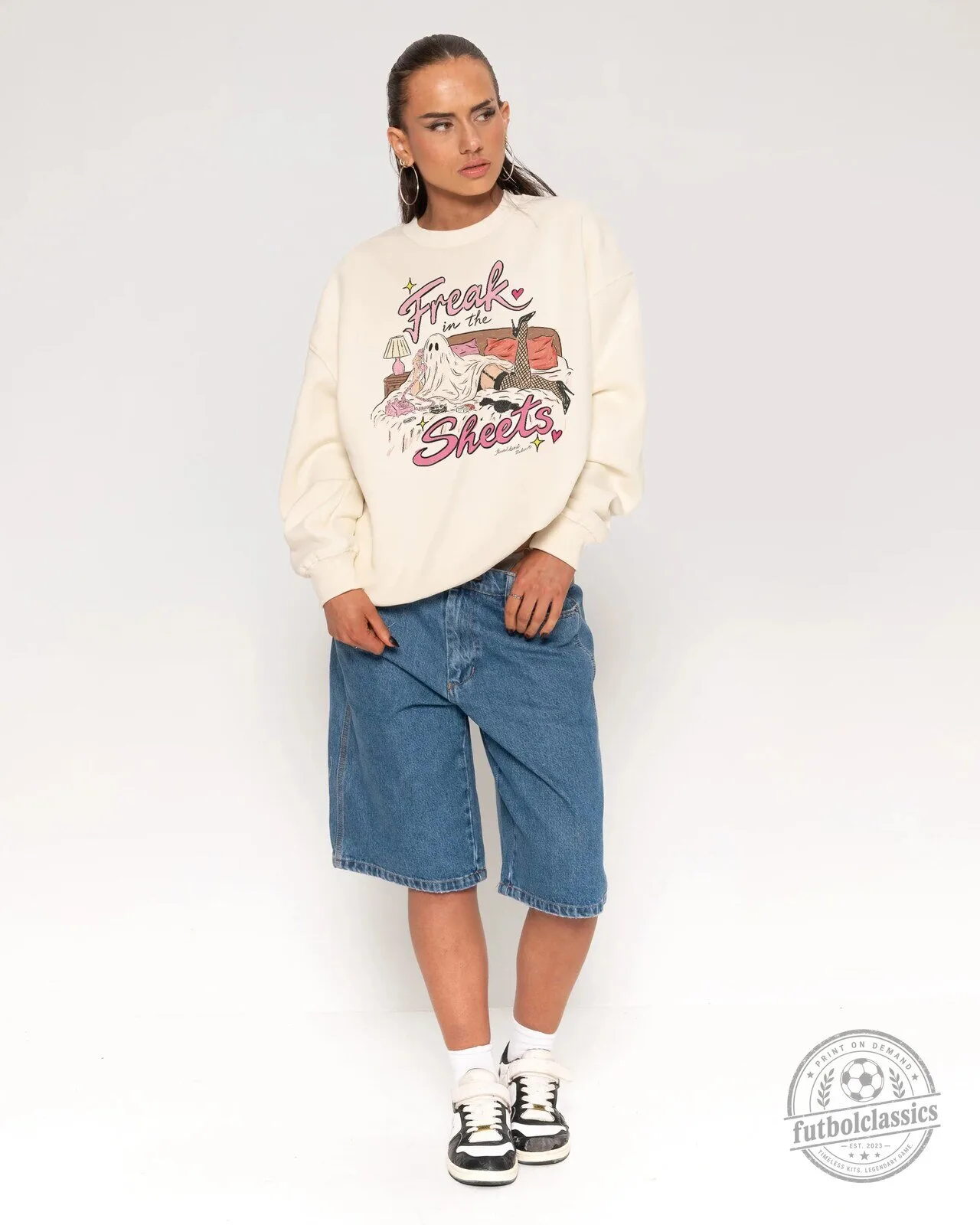 Freak in the Sheets Ghost Girl Halloween Funny Spooky Sweatshirt 9 Freak in the Sheets Ghost Girl Halloween Funny Spooky Sweatshirt