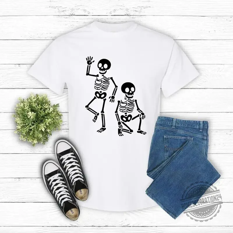Dancing Skeletons Halloween Costume Party T-Shirt