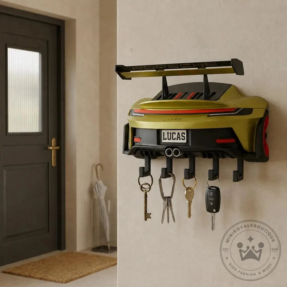 Porsche 911 GT3 RS Personalized Car Key Holder Wall Mounted 6 Porsche 911 GT3 RS Personalized Car Key Holder Wall Mounted