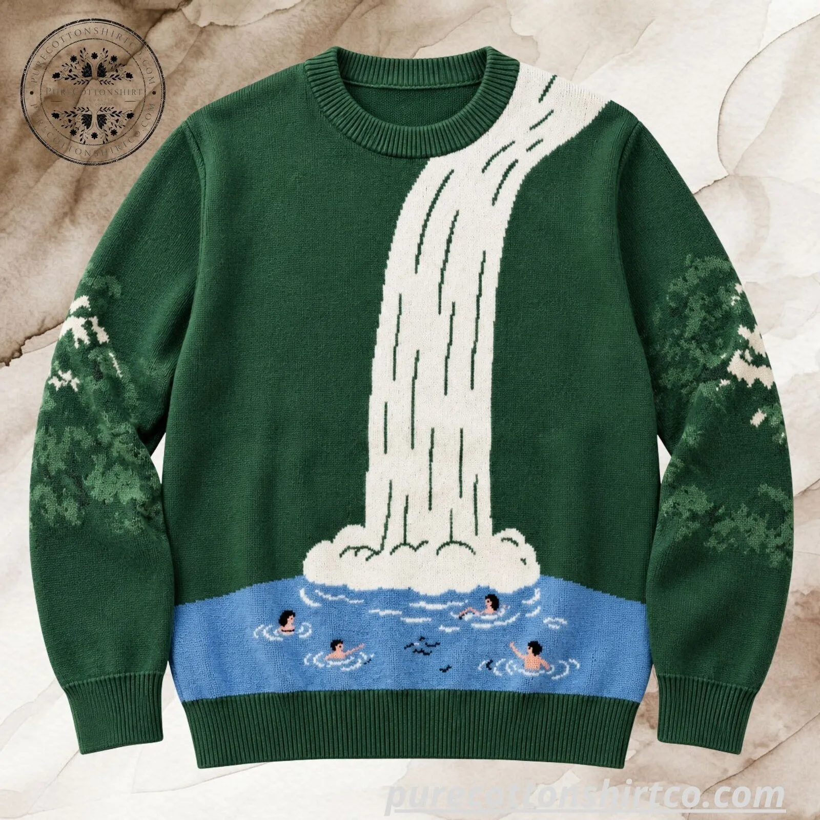 Waterfall Nature Knit Sweater