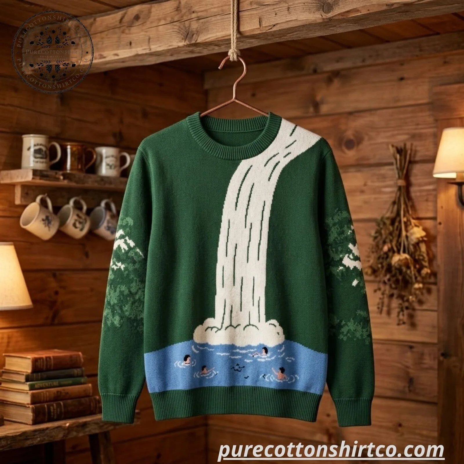 Waterfall Nature Knit Sweater 5 Waterfall Nature Knit Sweater