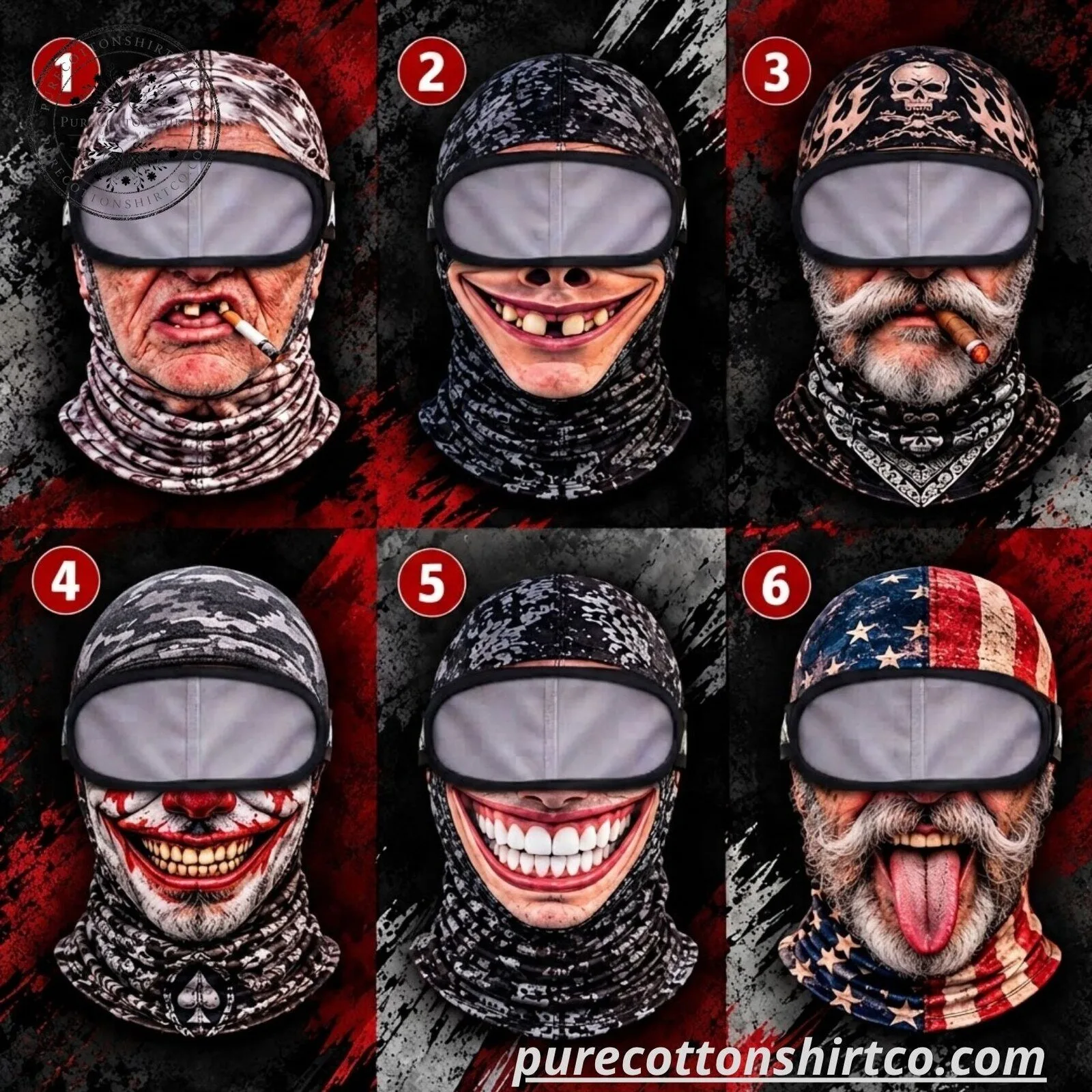 Funny 3D Printed Ski Balaclava Mask - Novelty Full Face Cover Headwear (Choose Style Mask) 11 Funny 3D Printed Ski Balaclava Mask - Novelty Full Face Cover Headwear (Choose Style Mask)