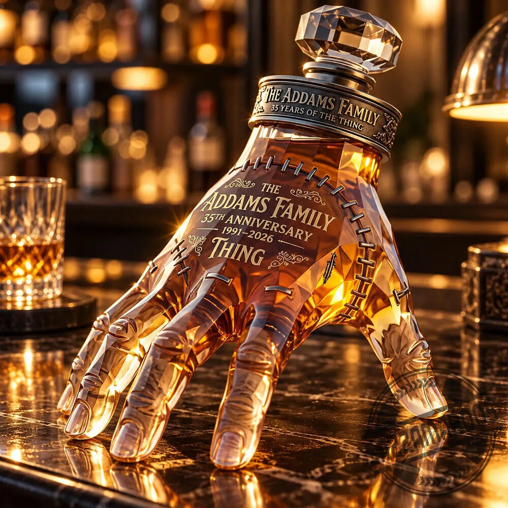The Addams Family 35th Anniversary Thing Whiskey Decanter 5 The Addams Family 35th Anniversary Thing Whiskey Decanter