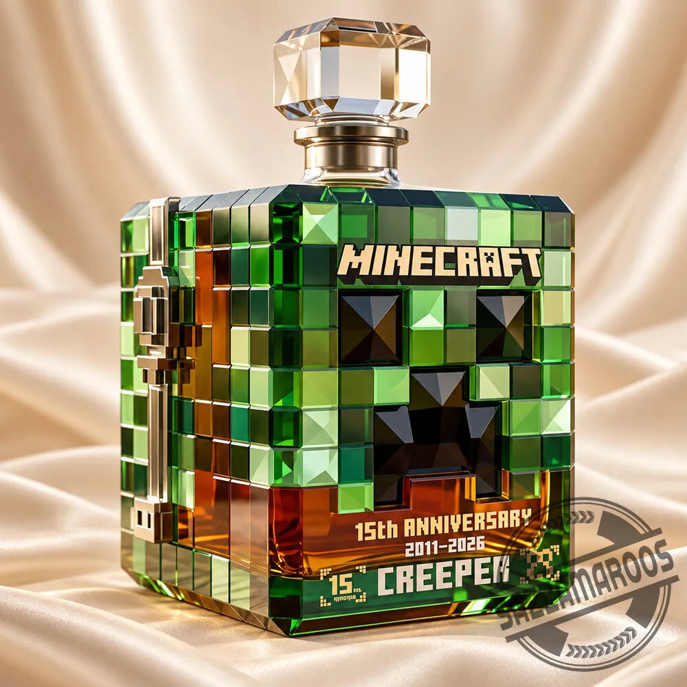 Minecraft Creeper 15th Anniversary Glass Decanter 3 Minecraft Creeper 15th Anniversary Glass Decanter