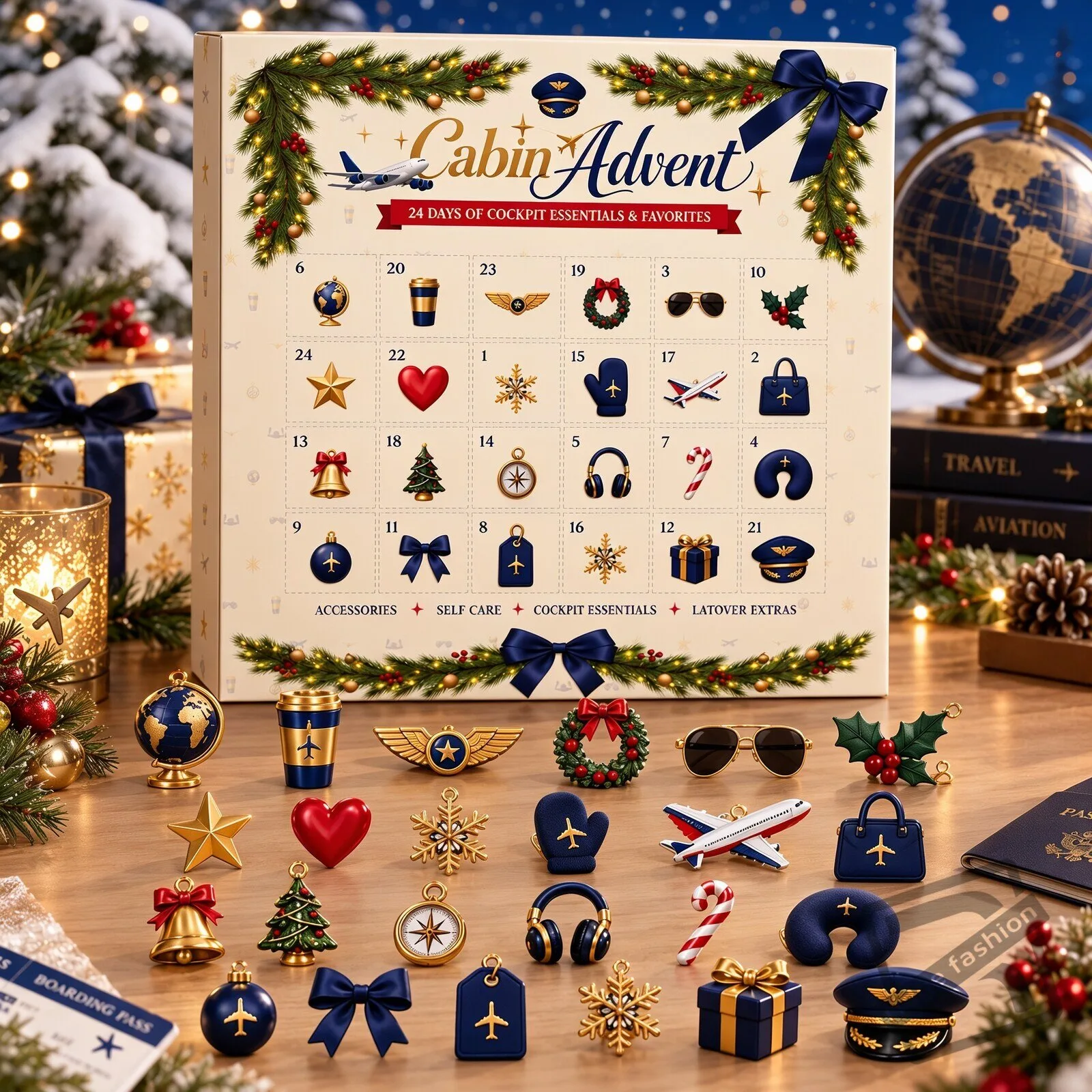 Cabin Crew Advent Calendar 24 Days of Aviation Essentials Aviation Essentials Advent Calendar - 24 Days Cabin Crew Gifts – image 2 of 3