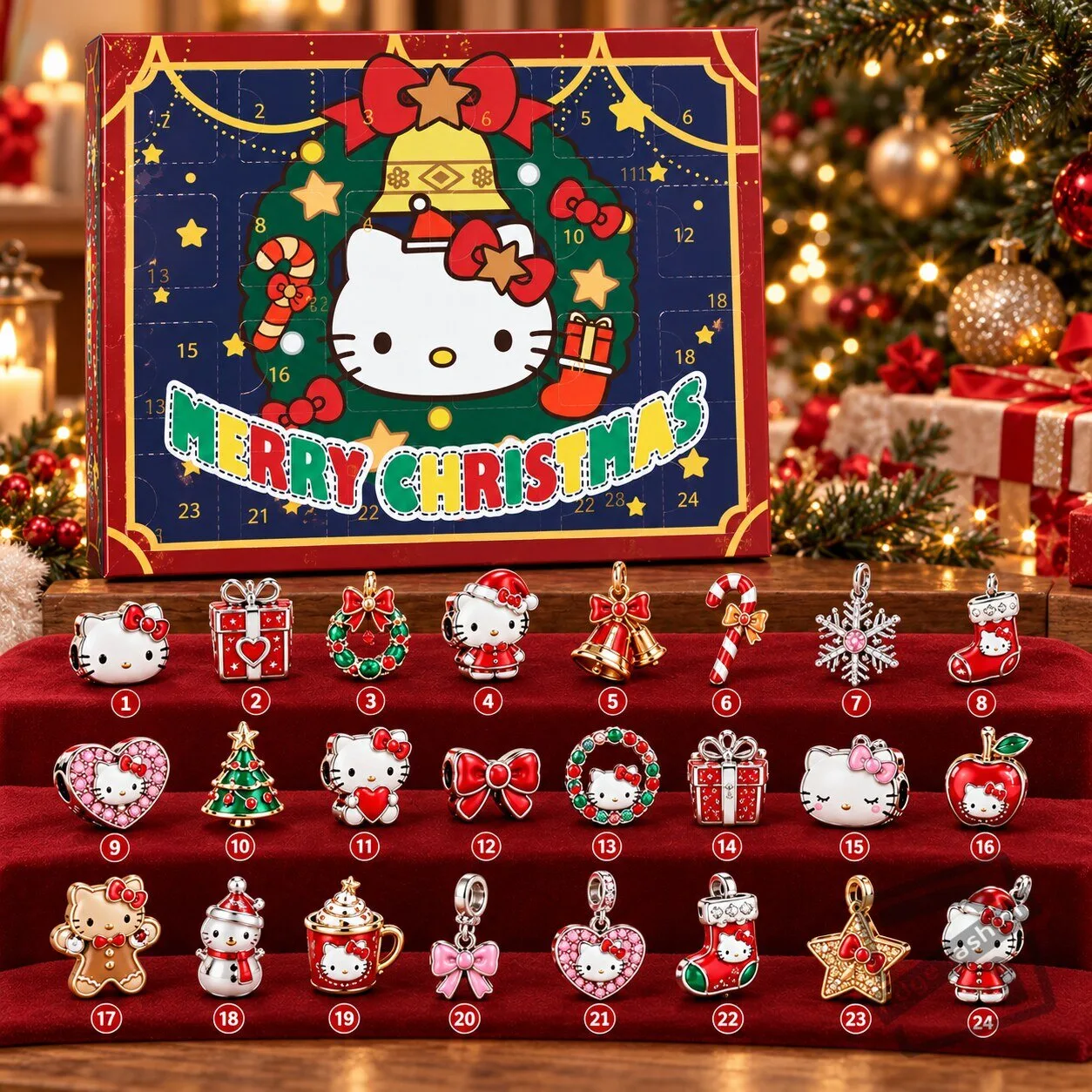 Hello Kitty Christmas Advent Calendar 2026 – Jewelry Charm Set
