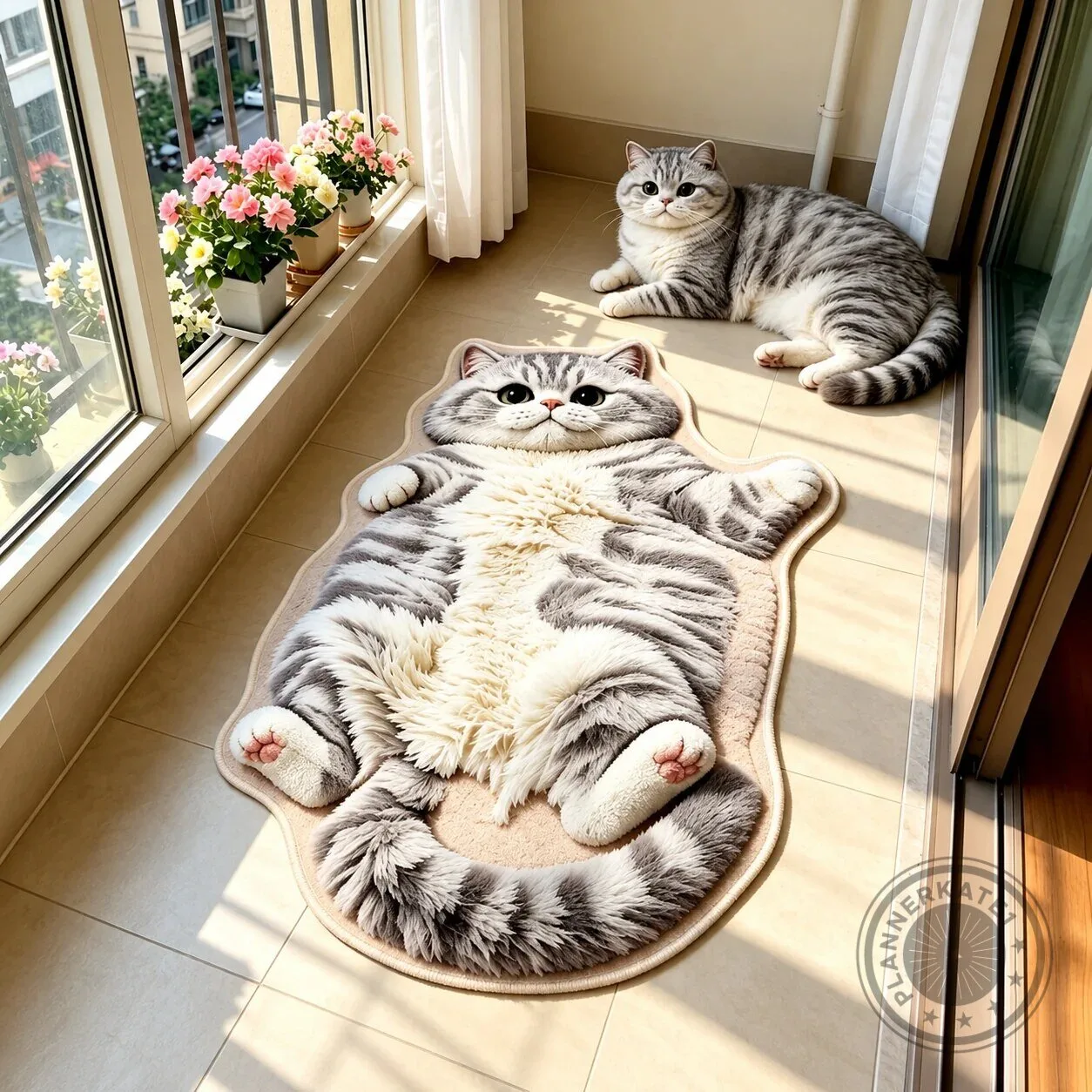 Chubby Tabby Cat Shaped Floor Rug, Cute Kitten Accent Mat for Bedroom Decor 19 Chubby Tabby Cat Shaped Floor Rug, Cute Kitten Accent Mat for Bedroom Decor