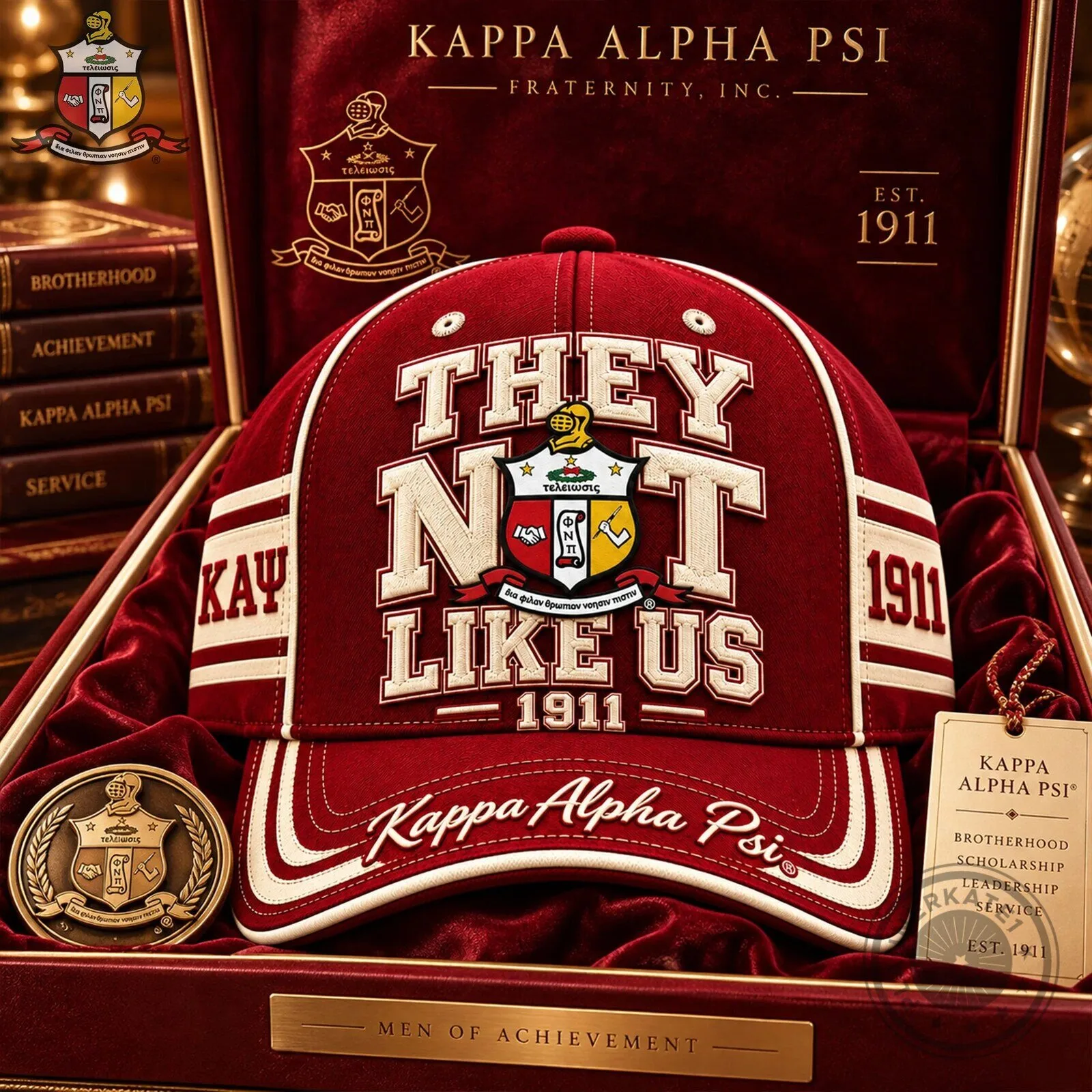 Kappa Alpha Psi Fraternity They Not Like Us 1911 Baseball Cap Hat 4 Kappa Alpha Psi Fraternity They Not Like Us 1911 Baseball Cap Hat