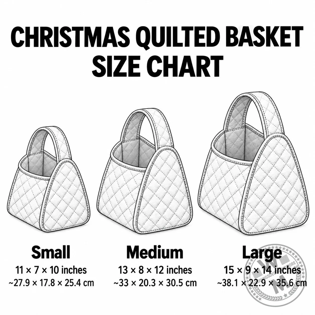 Santa Claus Christmas Quilted Basket with Poinsettia and Snowflake Pattern 5 Santa Claus Christmas Quilted Basket with Poinsettia and Snowflake Pattern