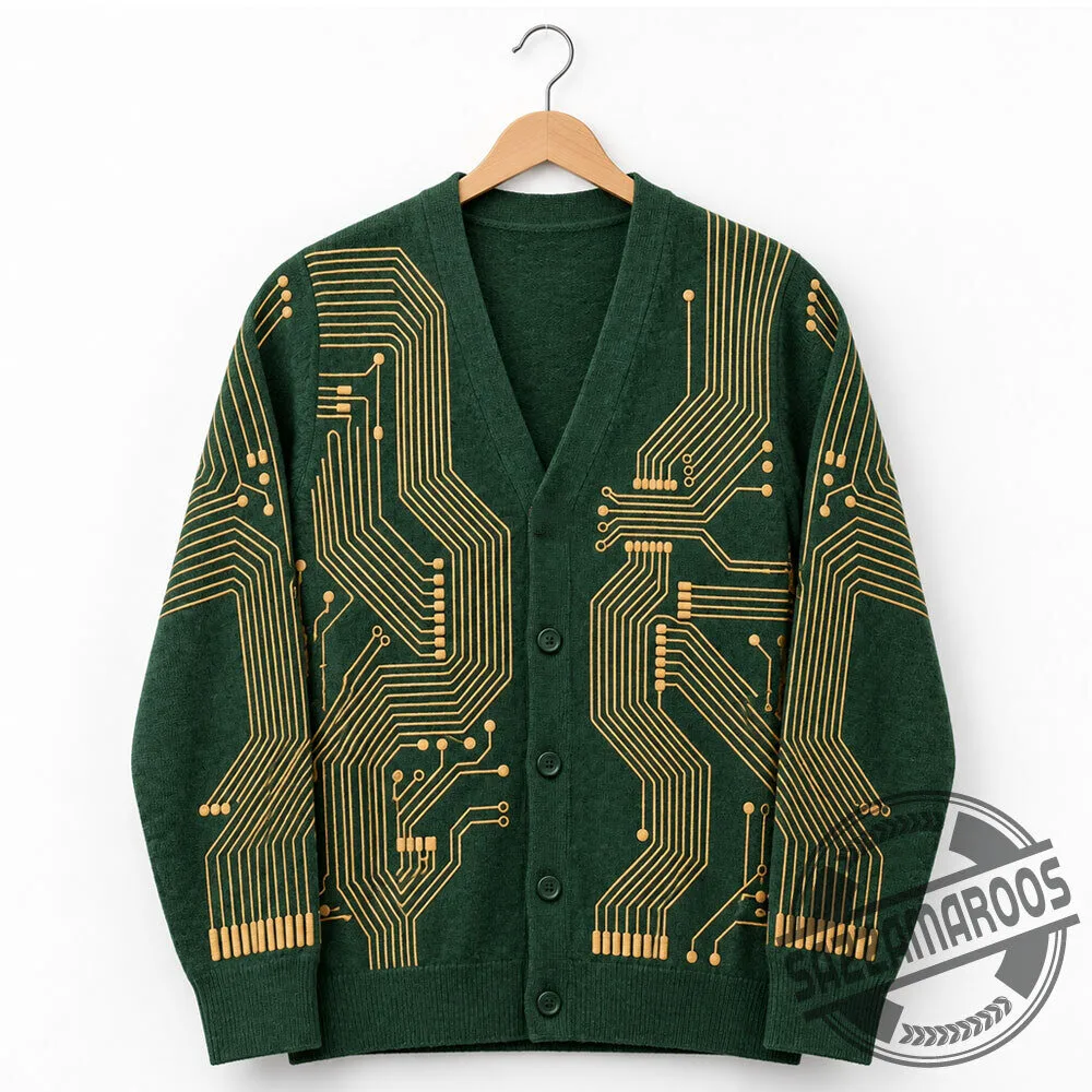 Circuit Board Knit Cardigan Sweater 3 Circuit Board Knit Cardigan Sweater