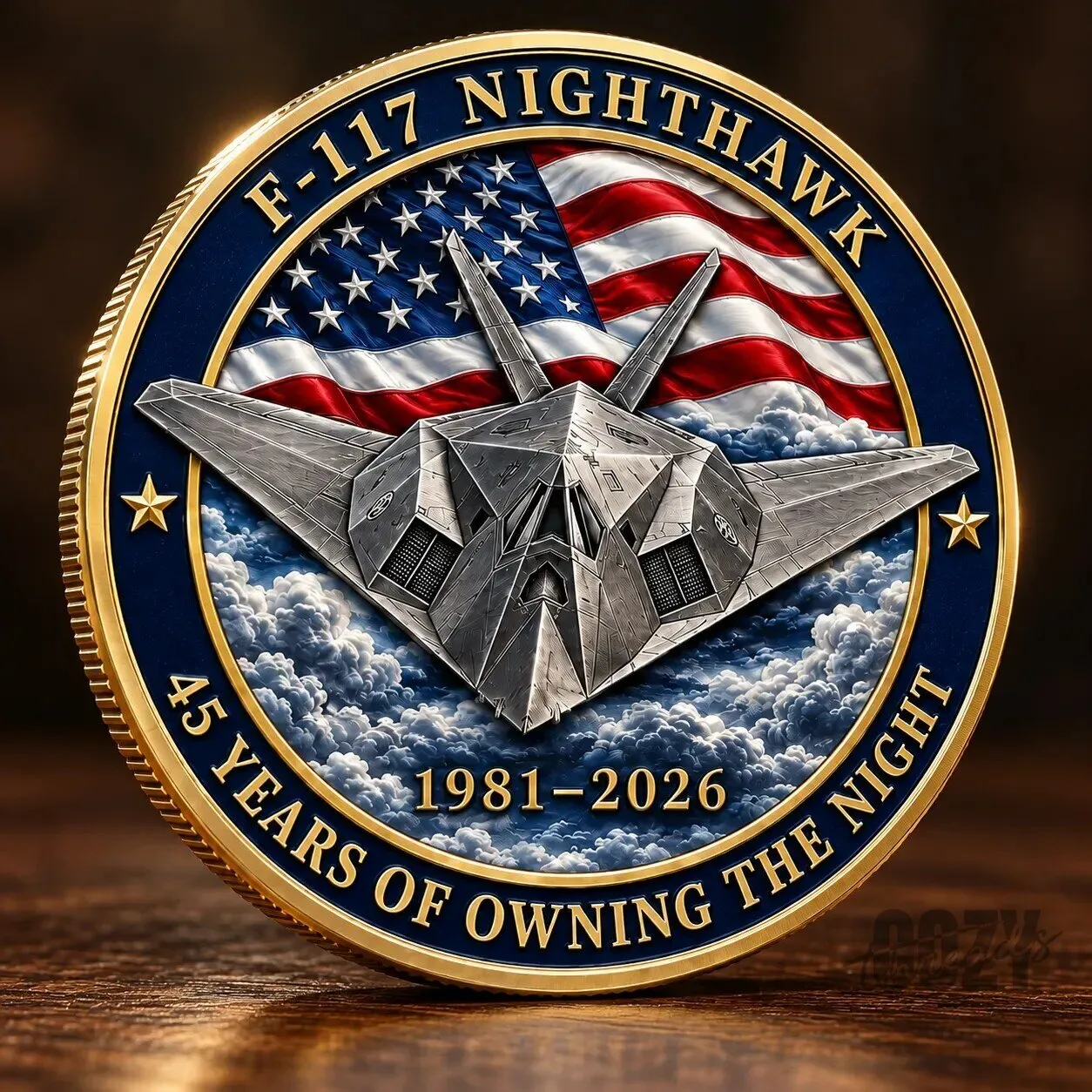 F-117 Nighthawk 45th Anniversary Commemorative Challenge Coin