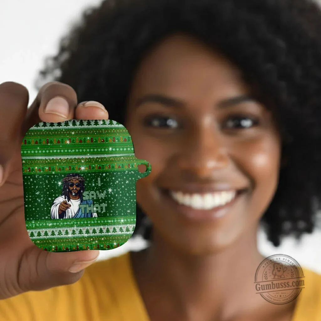 Black Jesus Merry Christmas AirPods Case with Santa Claus African Religious Faith Holiday Design 7 Black Jesus Merry Christmas AirPods Case with Santa Claus African Religious Faith Holiday Design