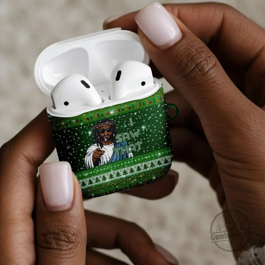 Black Jesus Merry Christmas AirPods Case with Santa Claus African Religious Faith Holiday Design 8 Black Jesus Merry Christmas AirPods Case with Santa Claus African Religious Faith Holiday Design