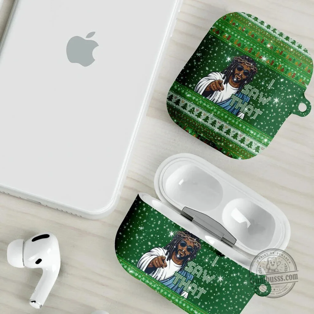 Black Jesus Merry Christmas AirPods Case with Santa Claus African Religious Faith Holiday Design 10 Black Jesus Merry Christmas AirPods Case with Santa Claus African Religious Faith Holiday Design