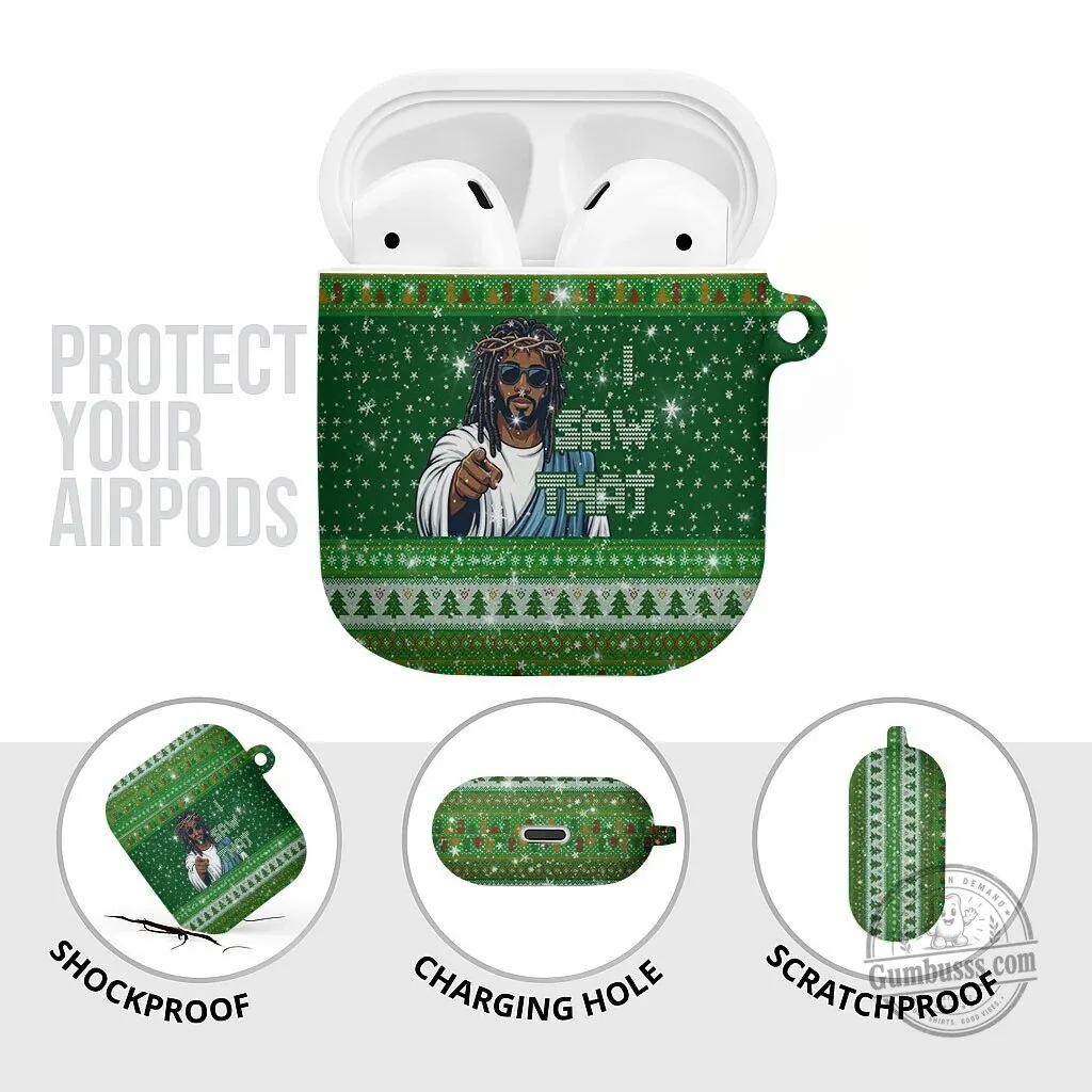 Black Jesus Merry Christmas AirPods Case with Santa Claus African Religious Faith Holiday Design 11 Black Jesus Merry Christmas AirPods Case with Santa Claus African Religious Faith Holiday Design