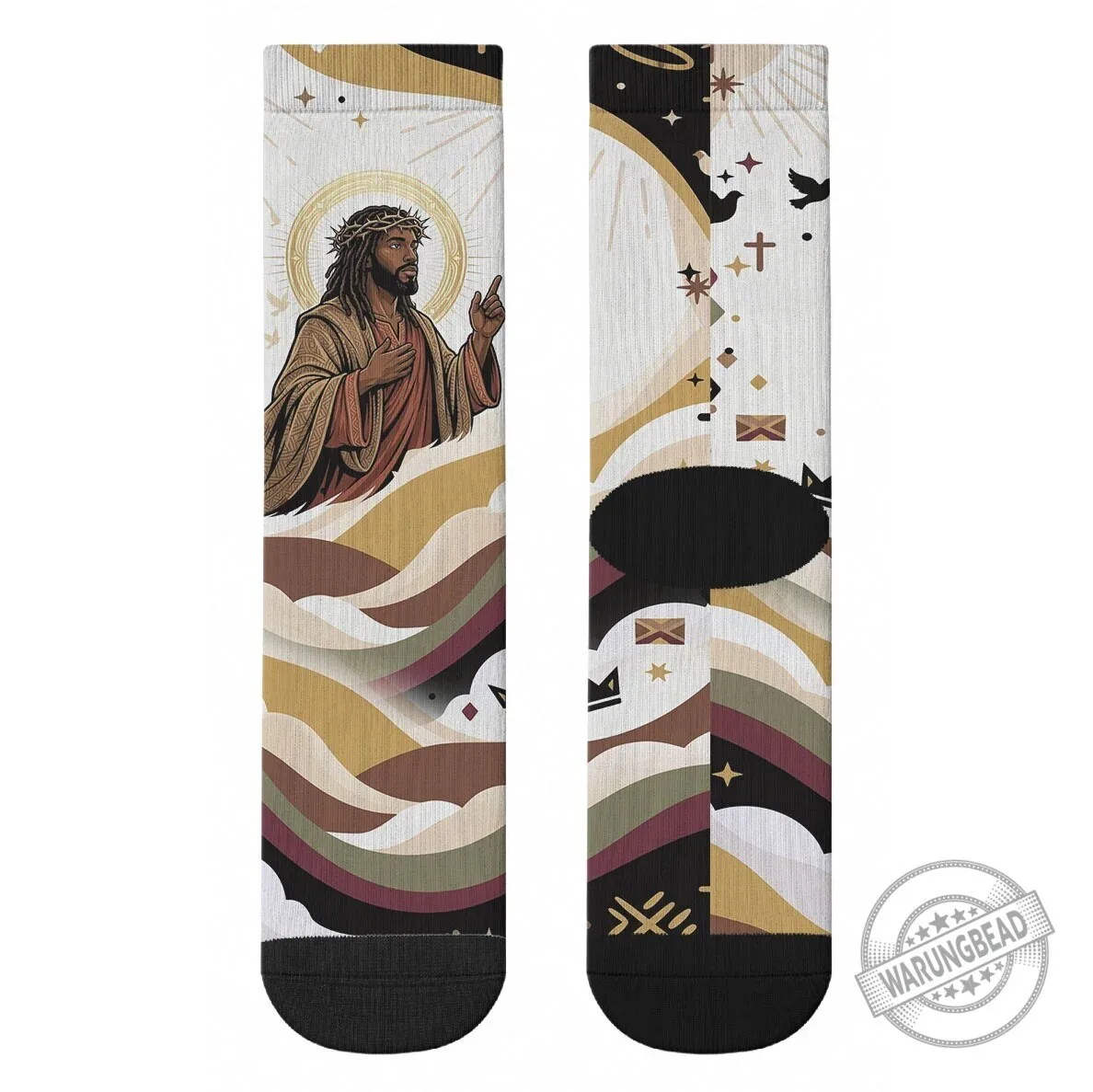 King Jesus Christ Religious Christian Faith Holy Cross Dove Spiritual Crew Socks 9 King Jesus Christ Religious Christian Faith Holy Cross Dove Spiritual Crew Socks