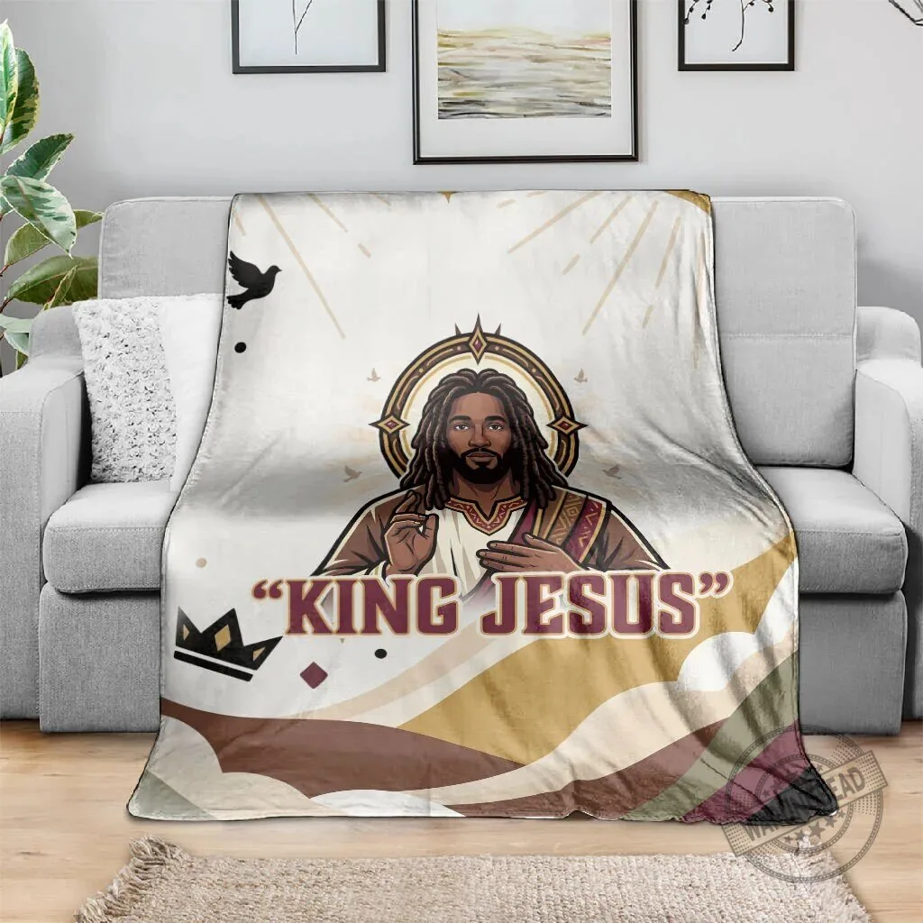 King Jesus African Black Christ Religious Christian Faith Holy Cross Dove Blanket 4 King Jesus African Black Christ Religious Christian Faith Holy Cross Dove Blanket