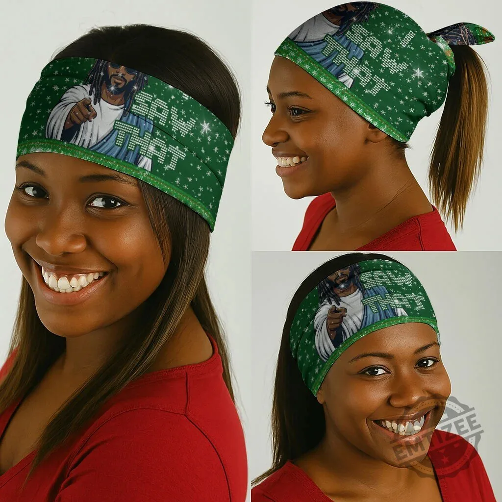 Funny Black Jesus I Saw That Ugly Christmas Neck Gaiter Bandana 3-Pack 5 Funny Black Jesus I Saw That Ugly Christmas Neck Gaiter Bandana 3-Pack