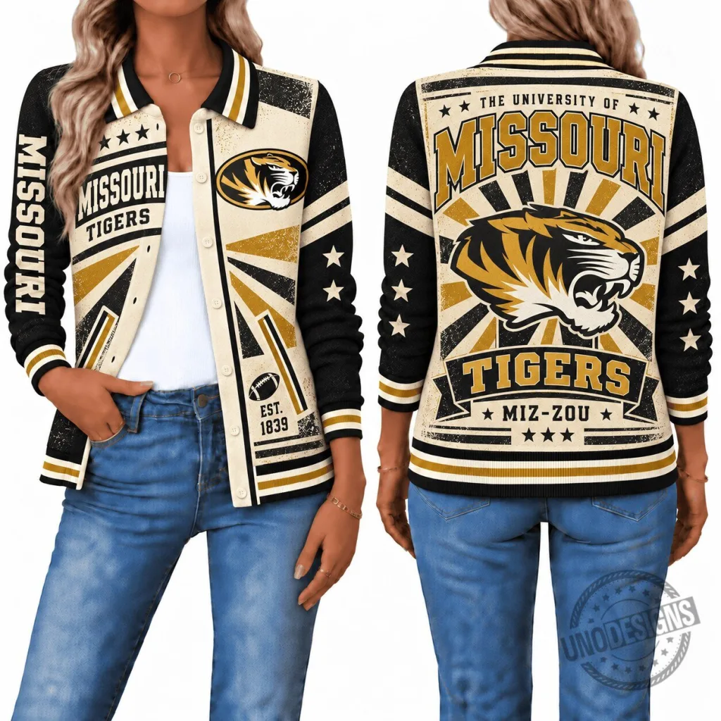 University of Missouri Tigers Retro Varsity Bomber Jacket 26 University of Missouri Tigers Retro Varsity Bomber Jacket