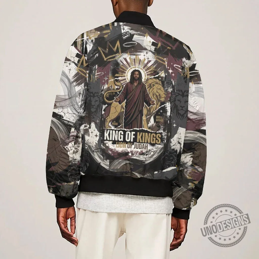 Jesus Is King Lion of Judah Christian Faith Bomber Jacket 7 Jesus Is King Lion of Judah Christian Faith Bomber Jacket
