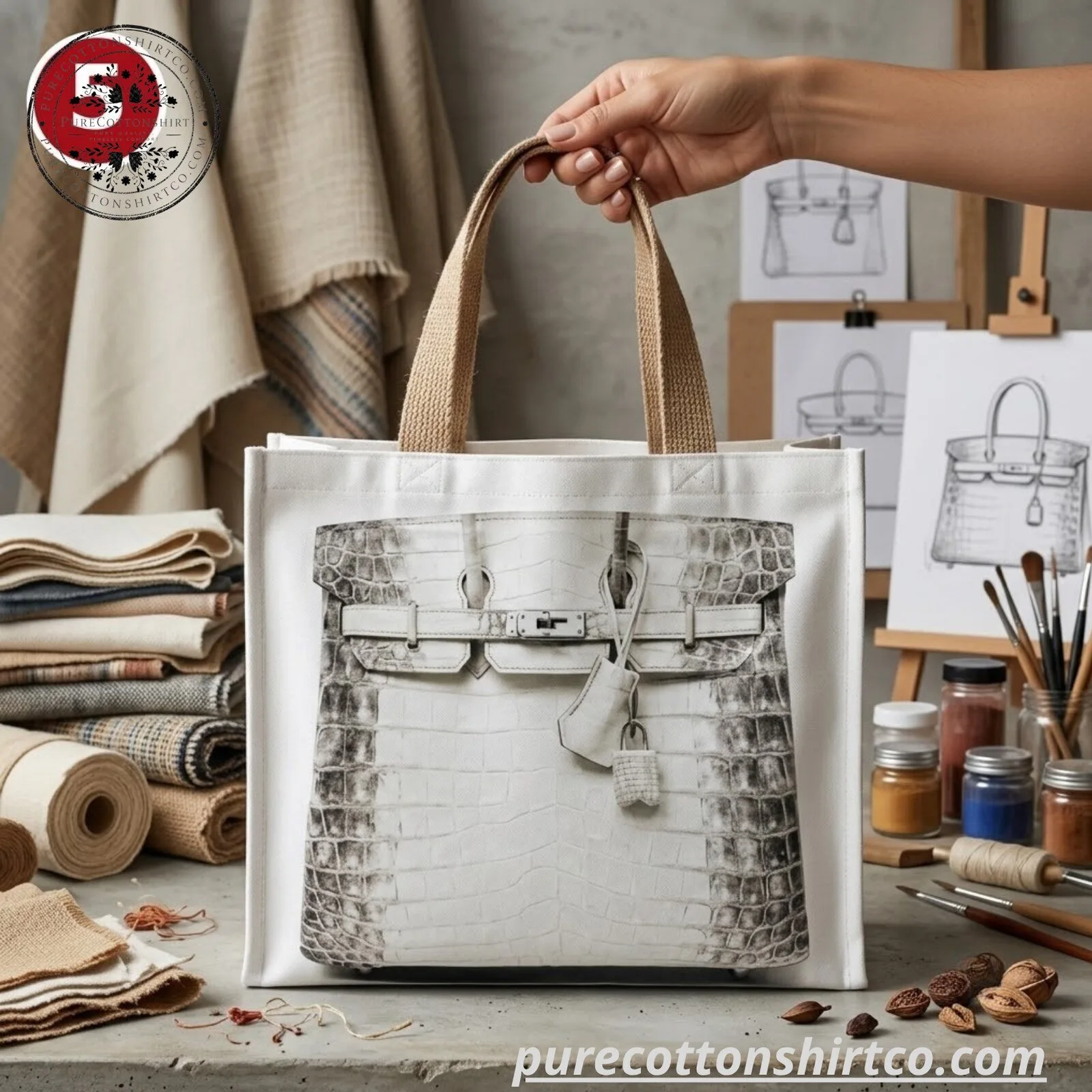 3D Luxury Handbag Graphic Printed Canvas Tote Bag (Choose Style bag) 18 3D Luxury Handbag Graphic Printed Canvas Tote Bag (Choose Style bag)