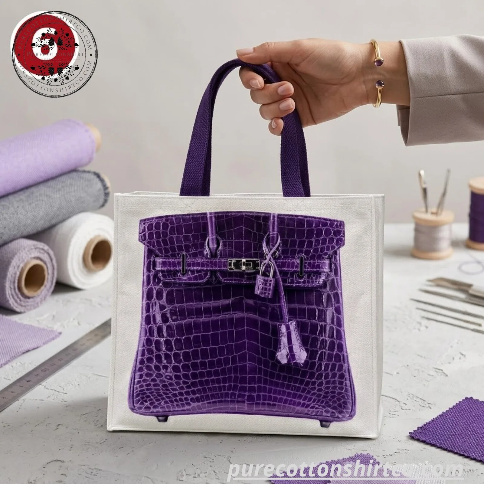 3D Luxury Handbag Graphic Printed Canvas Tote Bag (Choose Style bag) 19 3D Luxury Handbag Graphic Printed Canvas Tote Bag (Choose Style bag)