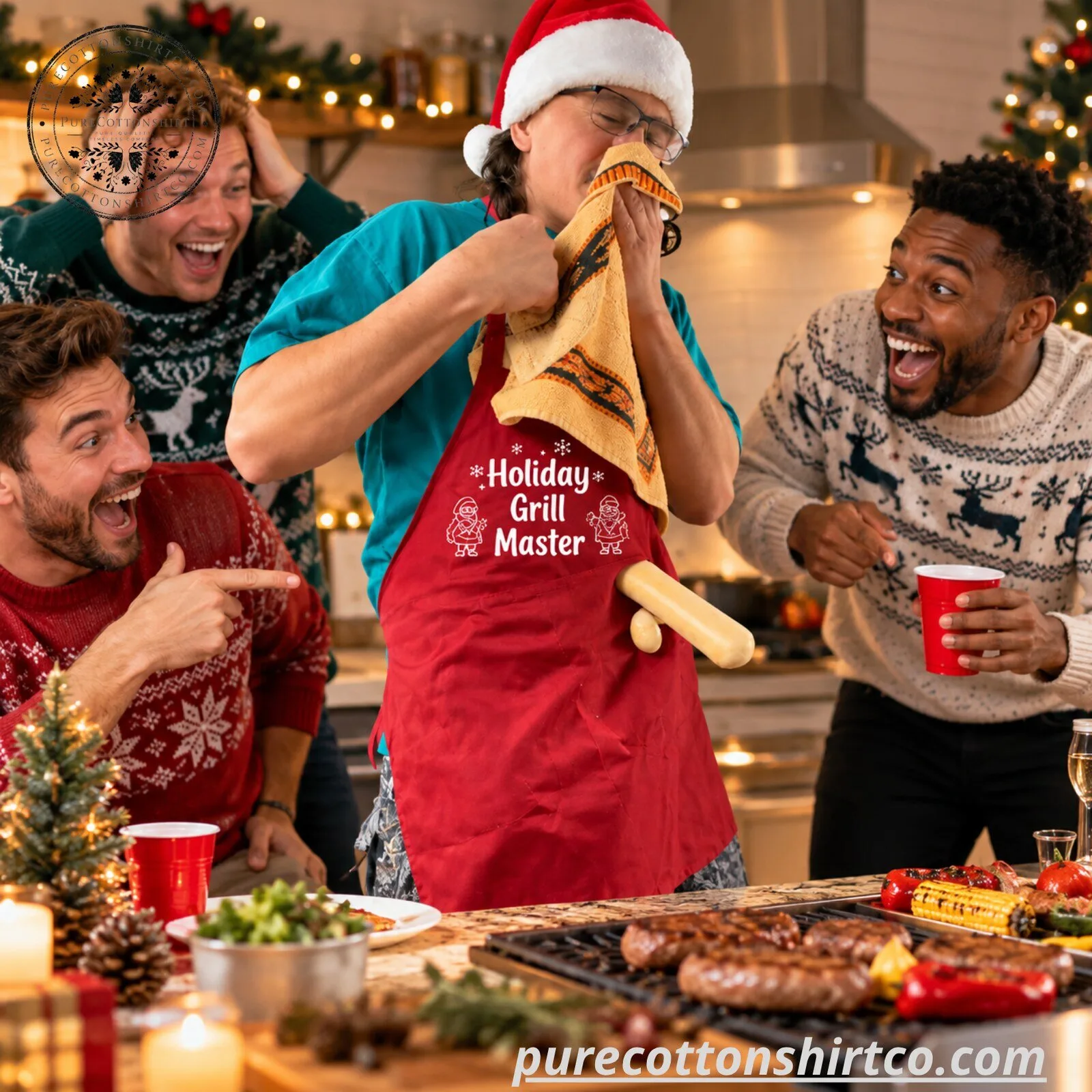 "Top 5 Festive Gifts: Unique Advent Calendars and Holiday Accessories" 6 Funny Holiday Grill Master Kitchen BBQ Apron with Novelty Gag Prop