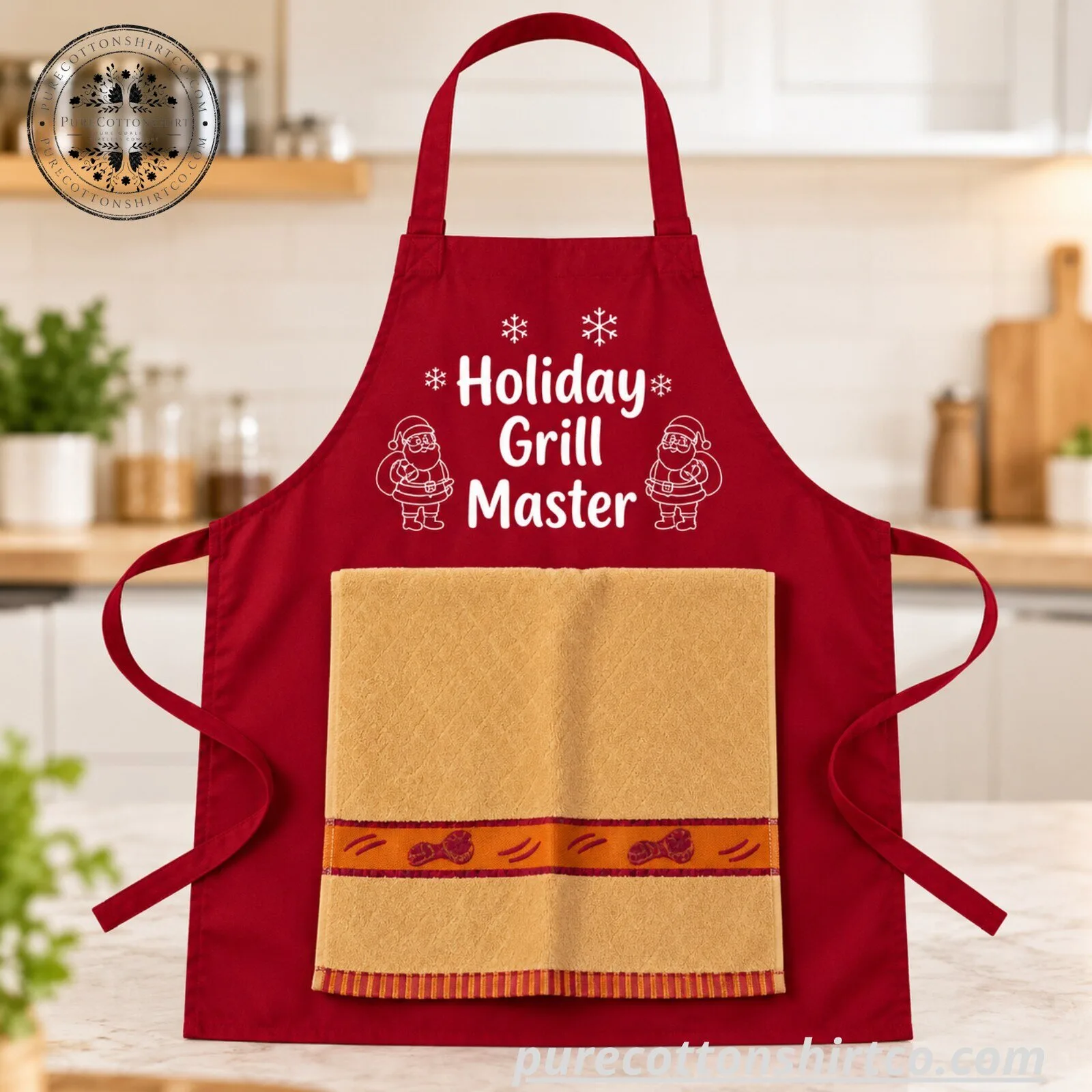 Funny Holiday Grill Master Kitchen BBQ Apron with Novelty Gag Prop 6 Funny Holiday Grill Master Kitchen BBQ Apron with Novelty Gag Prop