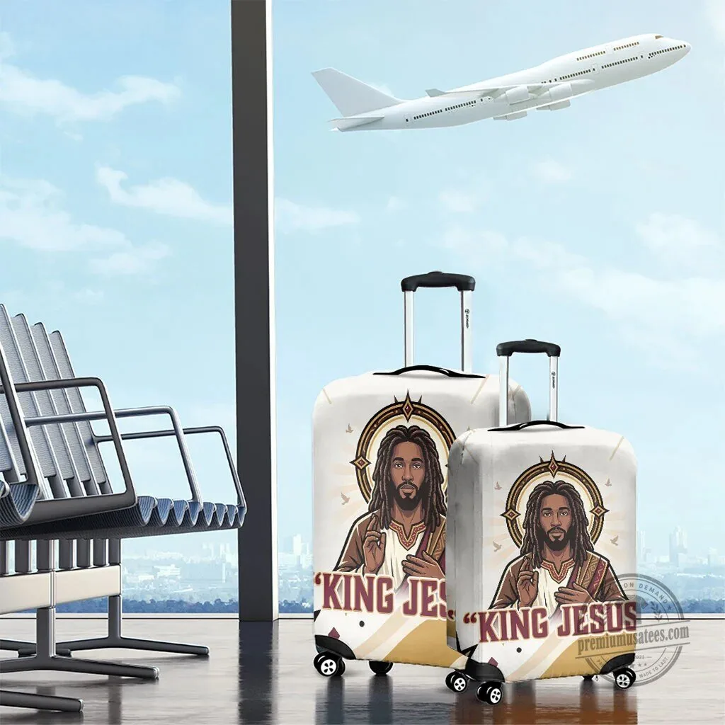 King Jesus African Black Christ Religious Christian Faith Holy Cross Dove Luggage Cover 3 King Jesus African Black Christ Religious Christian Faith Holy Cross Dove Luggage Cover