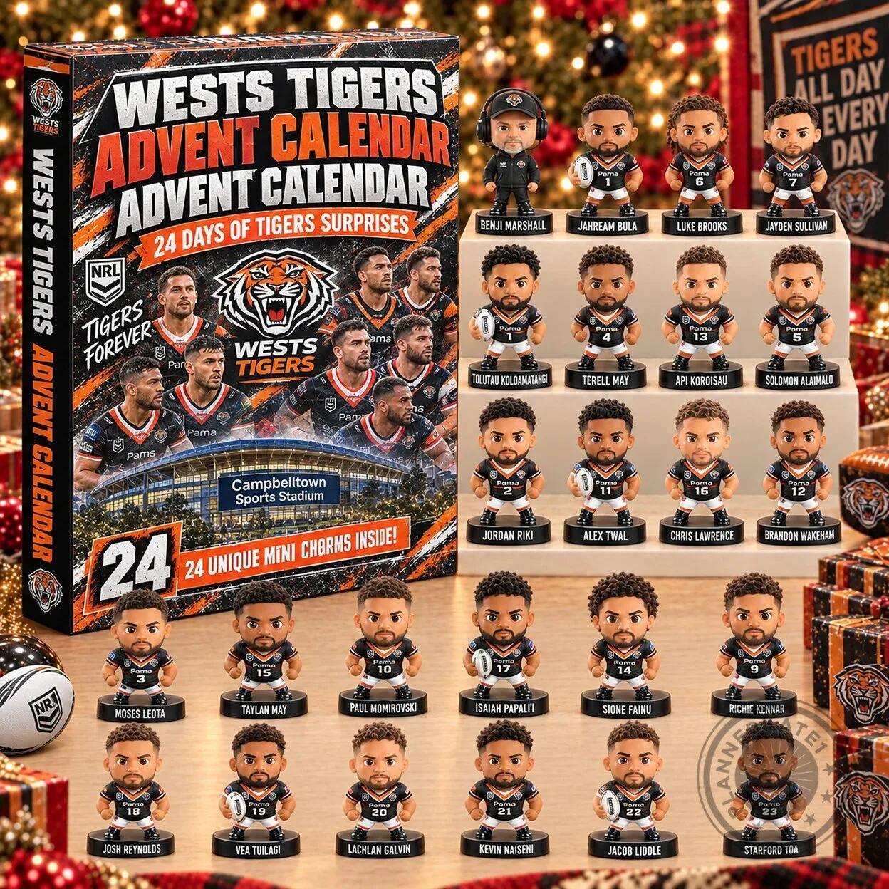 Wests Tigers Rugby League 24 Days of Surprises Advent Calendar