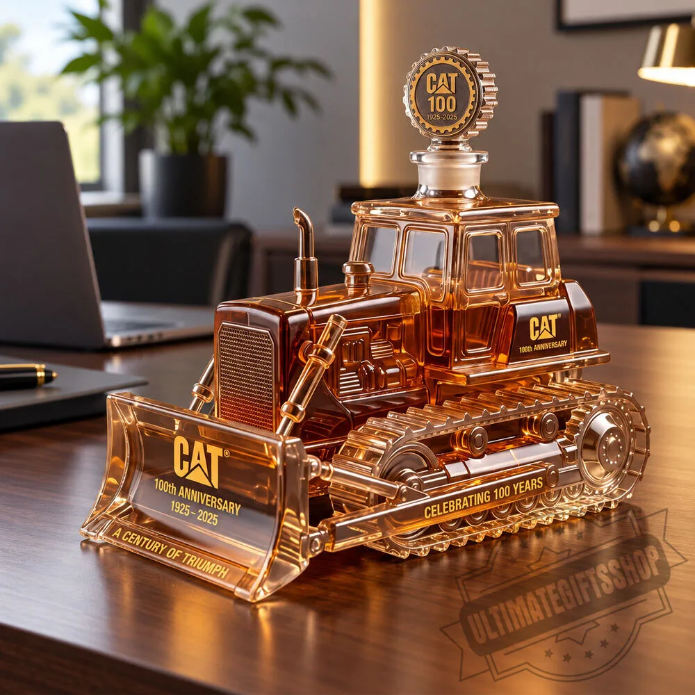 Caterpillar CAT 100th Anniversary Bulldozer Whiskey Decanter Limited Edition 3 Caterpillar CAT 100th Anniversary Bulldozer Whiskey Decanter Limited Edition
