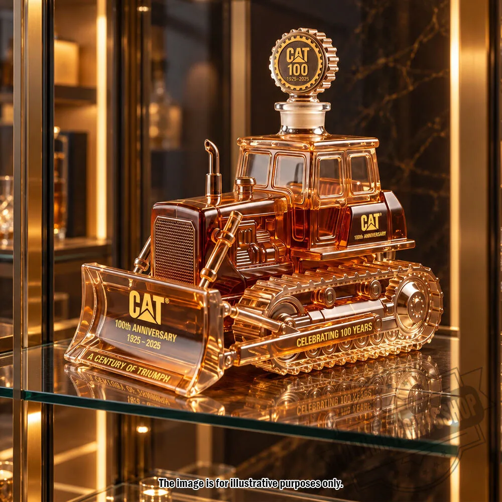 Caterpillar CAT 100th Anniversary Bulldozer Whiskey Decanter Limited Edition 5 Caterpillar CAT 100th Anniversary Bulldozer Whiskey Decanter Limited Edition