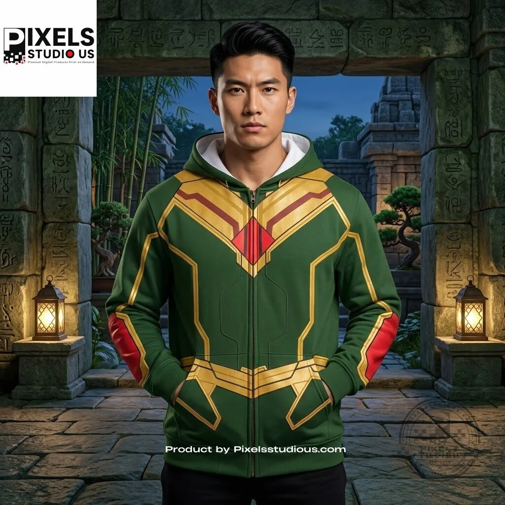 Marvel VisionQuest Vision Suit Reversible Zippered Hoodie 8 Marvel VisionQuest Vision Suit Reversible Zippered Hoodie 3D shirt or sports jersey with all-over print design